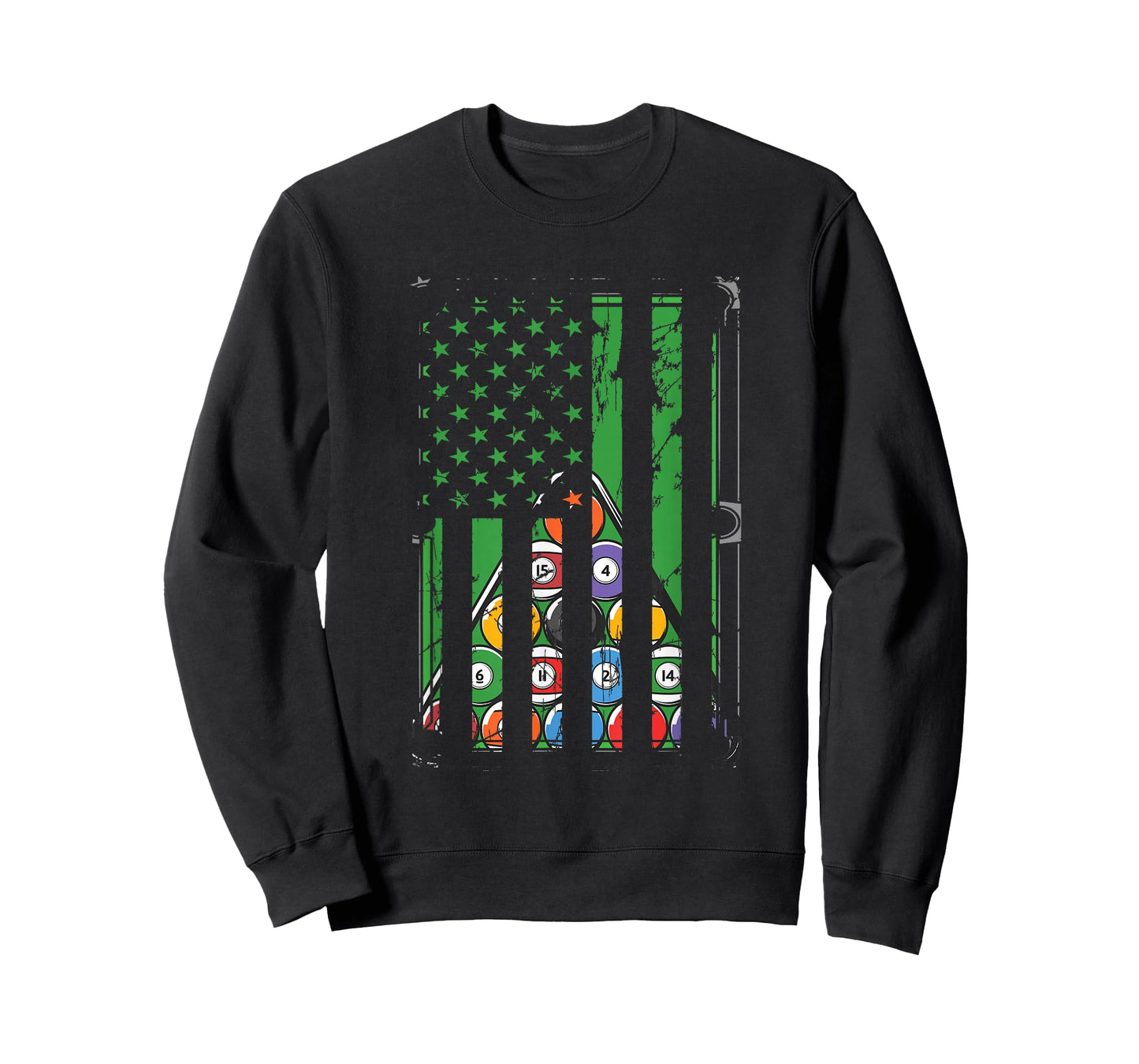 Billiard Rack USA American Flag Billiards Player Snooker T-Shirt
