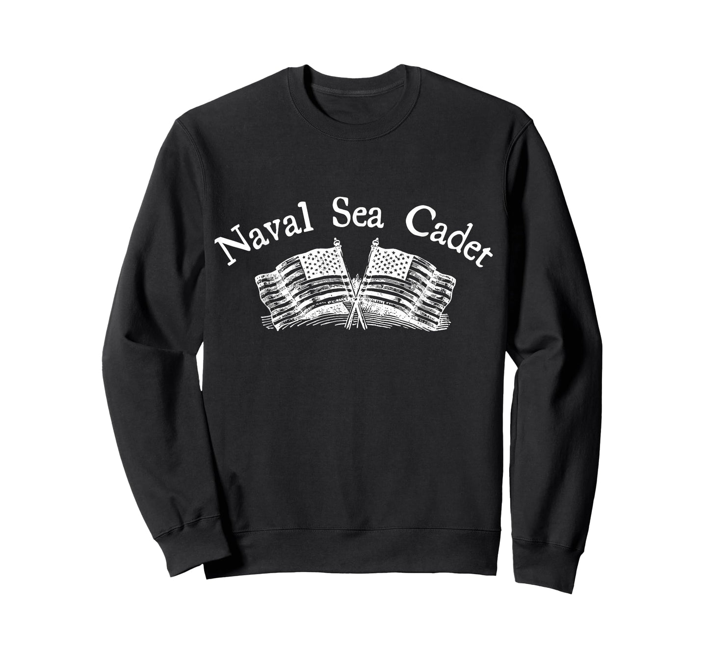 Naval Sea Cadet NSCC Minimal Art American Flag Vintage T-Shirt