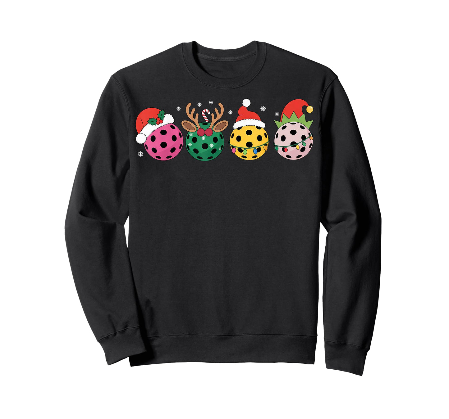 Christmas Pickleball Player Xmas Lights Reindeer ELF Women T-Shirt