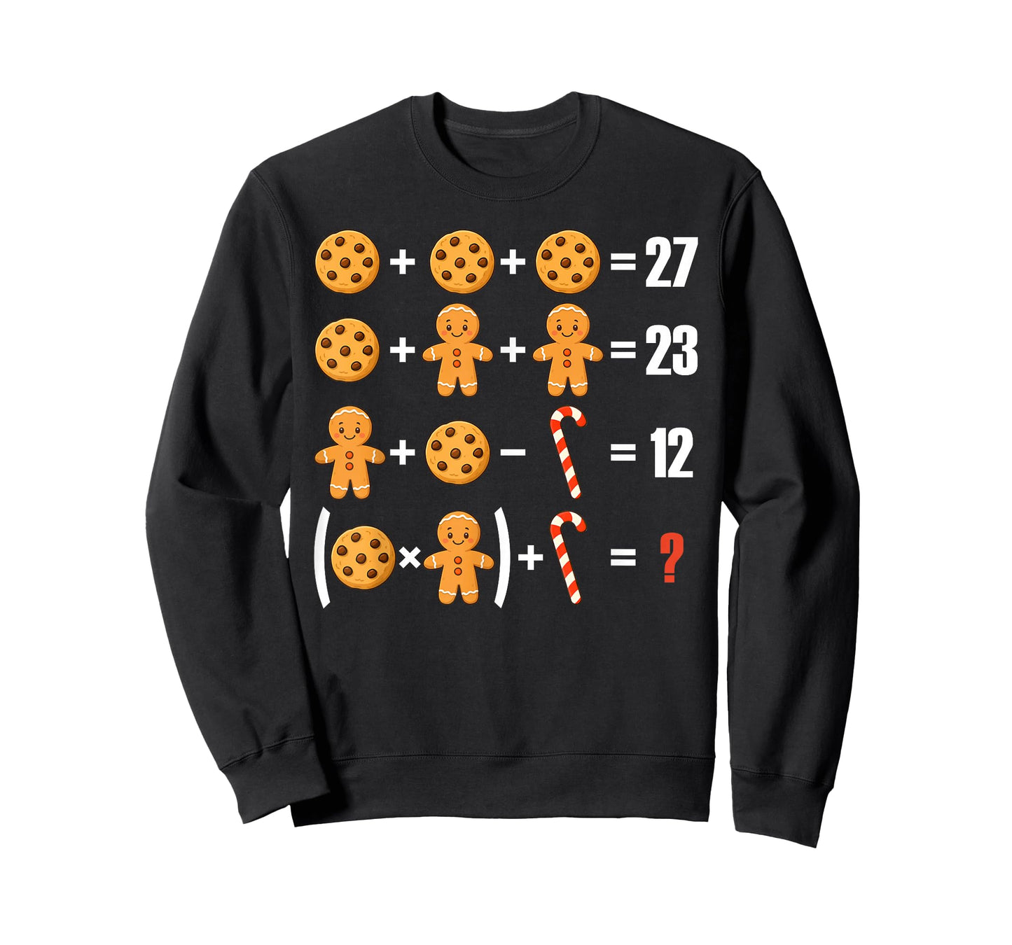 6 7 Meme Xmas Cookies Gingerbread Candy Cane Math Teachers T-Shirt