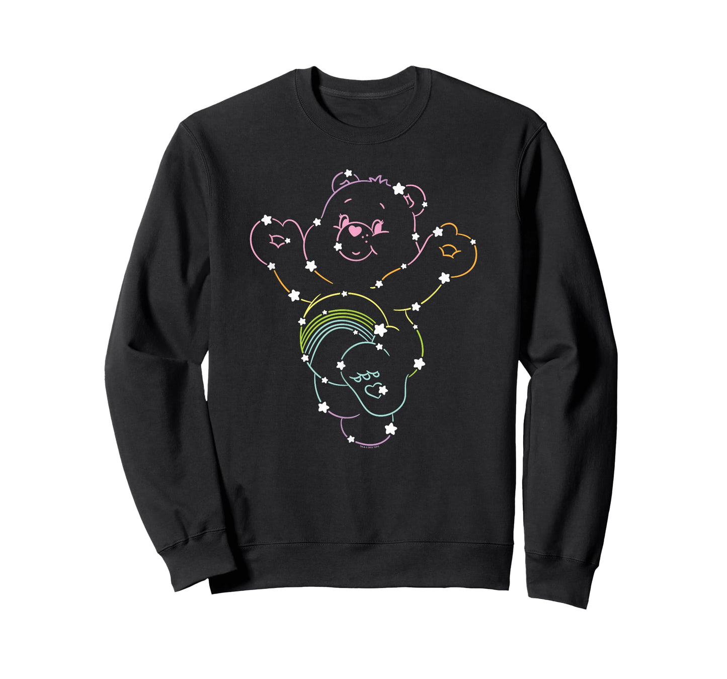 Care Bears Cheer Bear Vintage Rainbow Constellation Outline T-Shirt