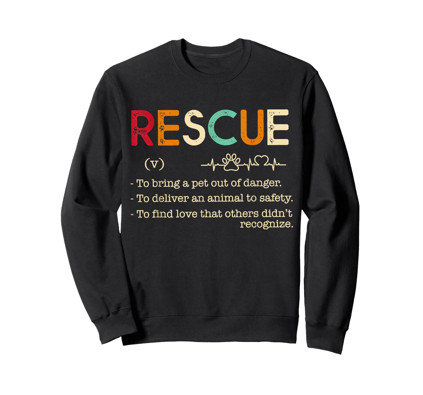 Rescue Definition Animal Lovers Funny Rescue Pet Tee T-Shirt