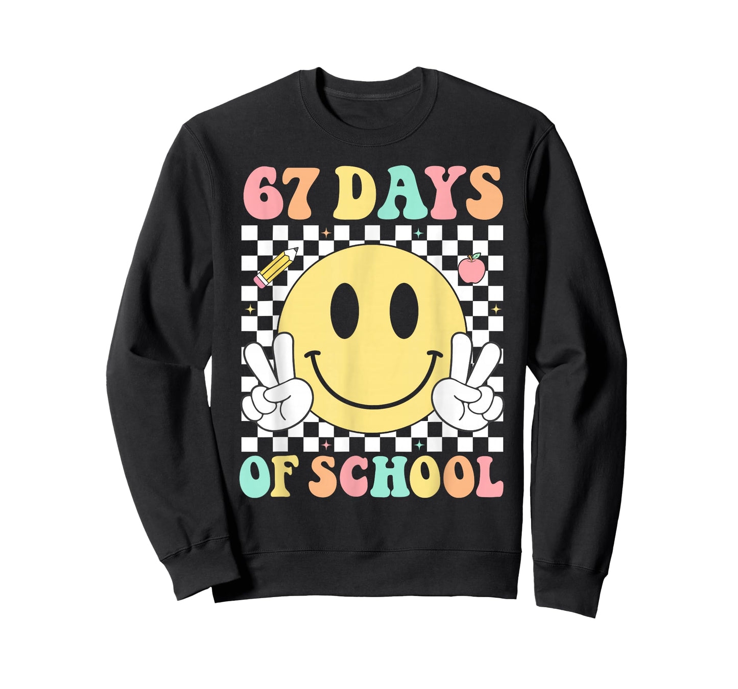 67 Days of School Teacher Kids Six Seven 6 7 Meme 100th Day T-Shirt
