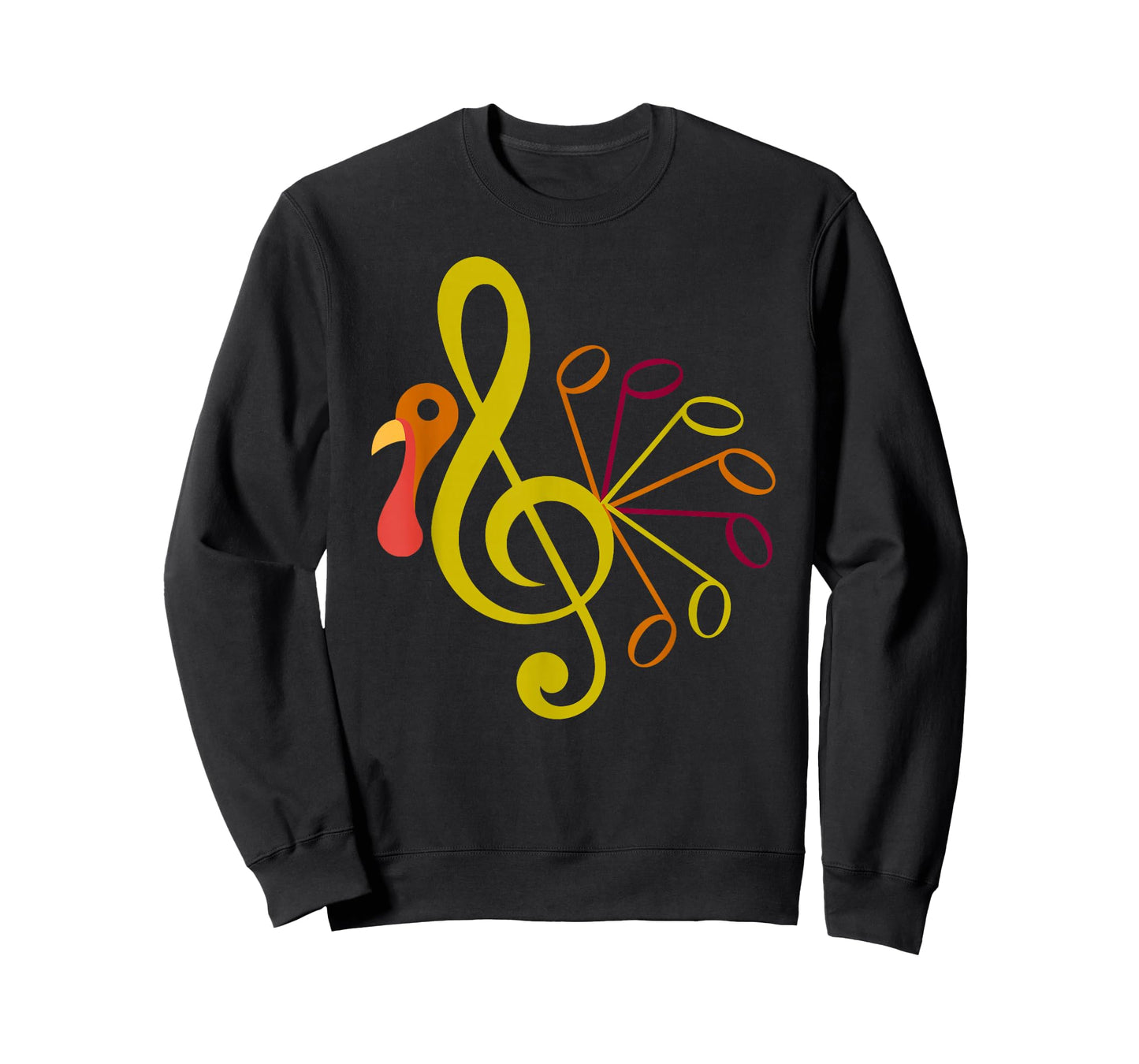 Music Note Symbol Turkey Teacher Fall Thanksgiving Autumn T-Shirt