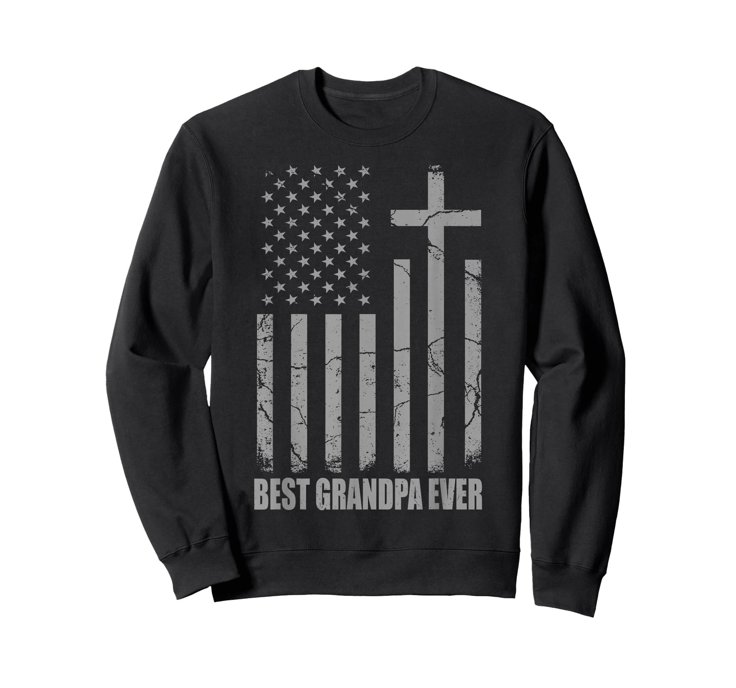 Best Grandpa Ever Christian Patriotic Grandpa Fathers Day T-Shirt