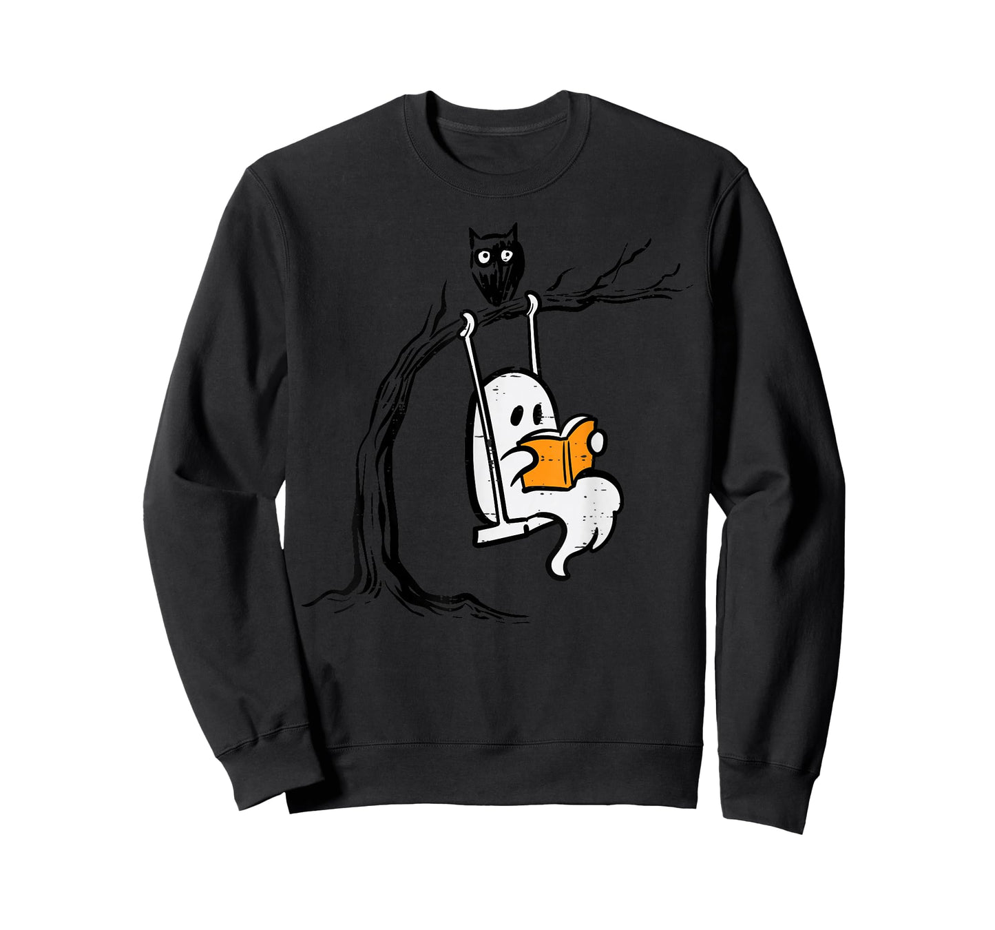 Halloween Ghost Swing Reading Vintage Costume Women Kids Men T-Shirt