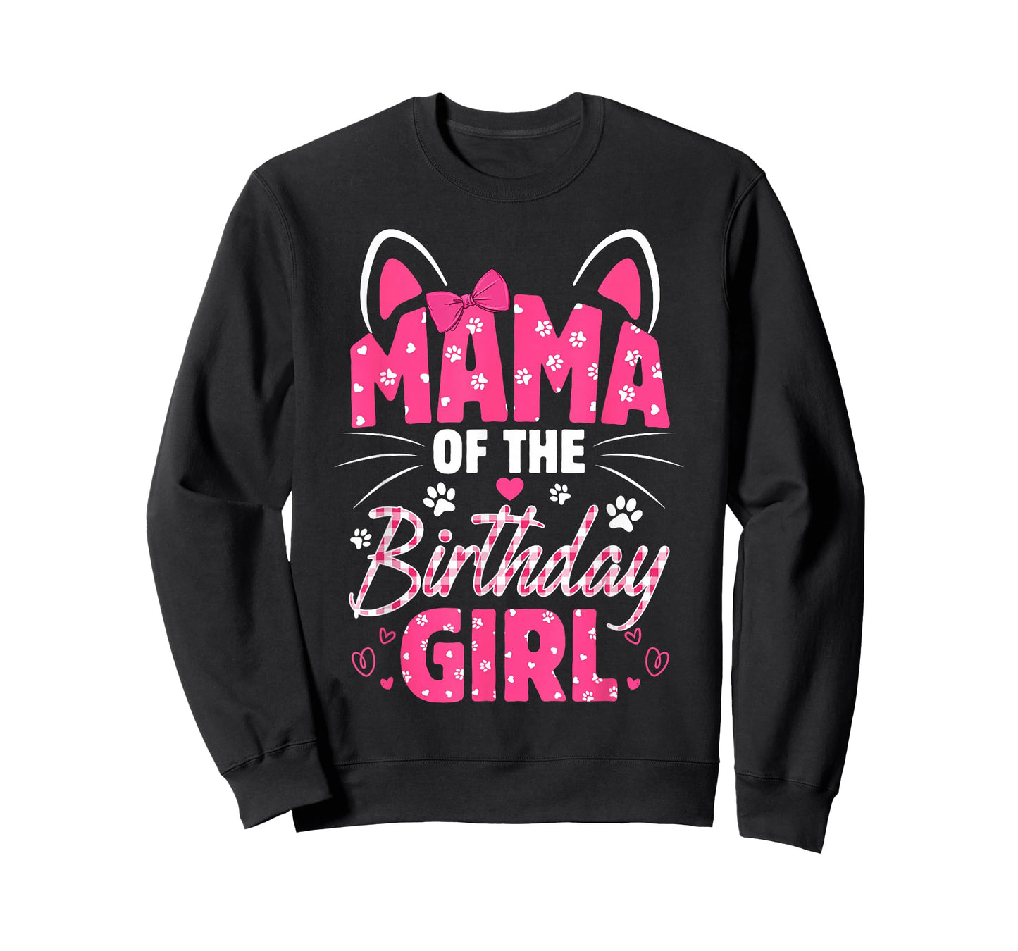 Mama Of The Birthday Girl Cat Kitty Family Matching T-Shirt