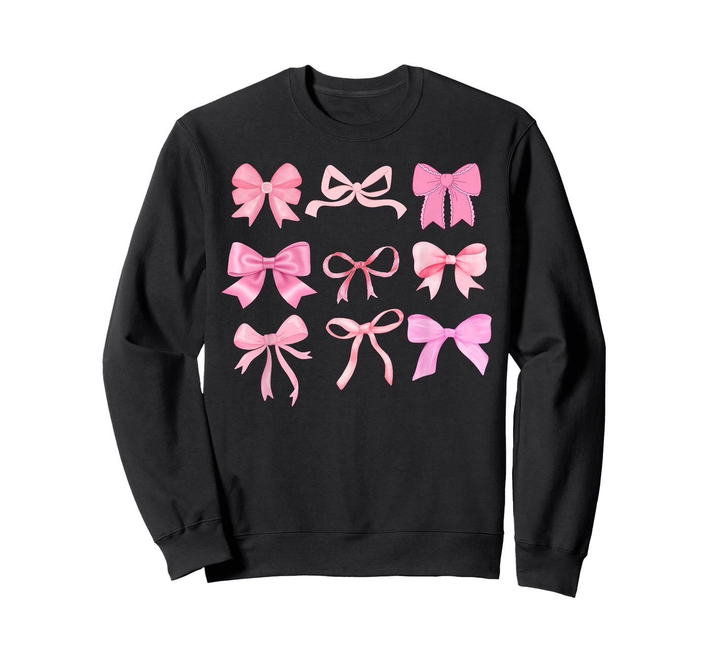 Pink Bow and Ribbon Cute Graphic for Girl Women T-Shirt