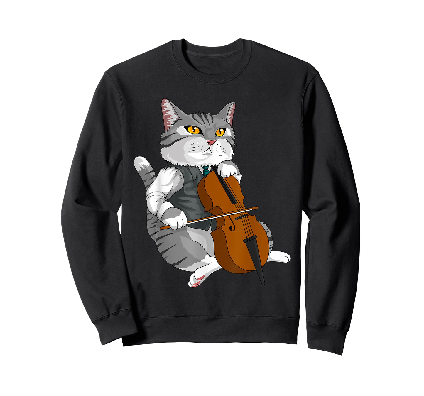 Cat Playing Cello Violin musical instrument T-Shirt