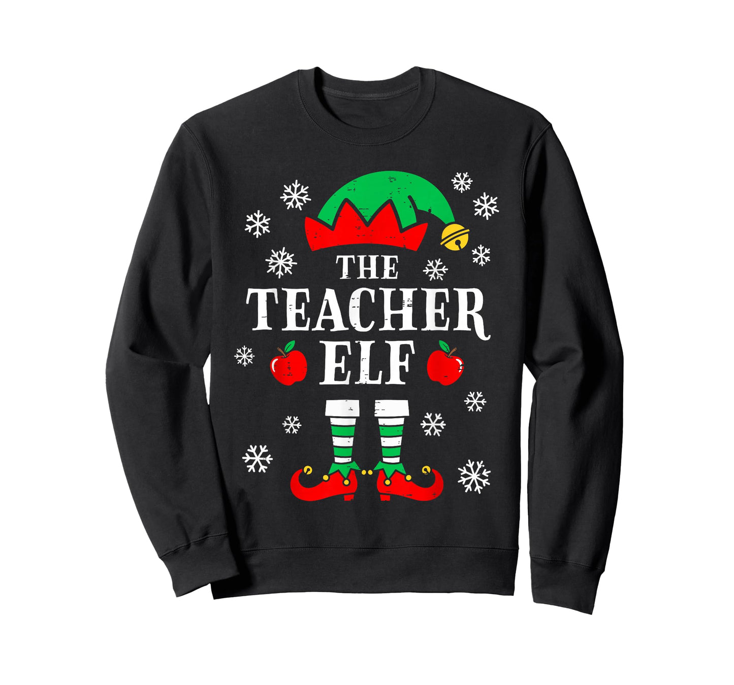 The Teacher Elf Cute Christmas Xmas Party School Staff Women T-Shirt