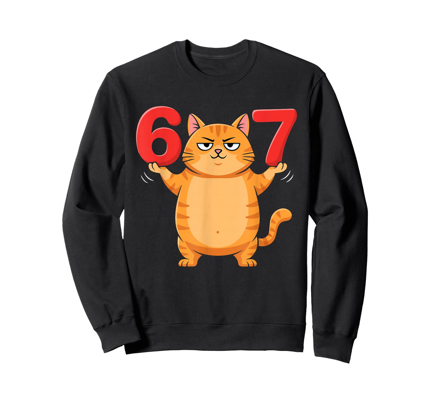 67 Funny Cat Six Seven Meme Gen Z Alpha Humor Animal Lovers T-Shirt
