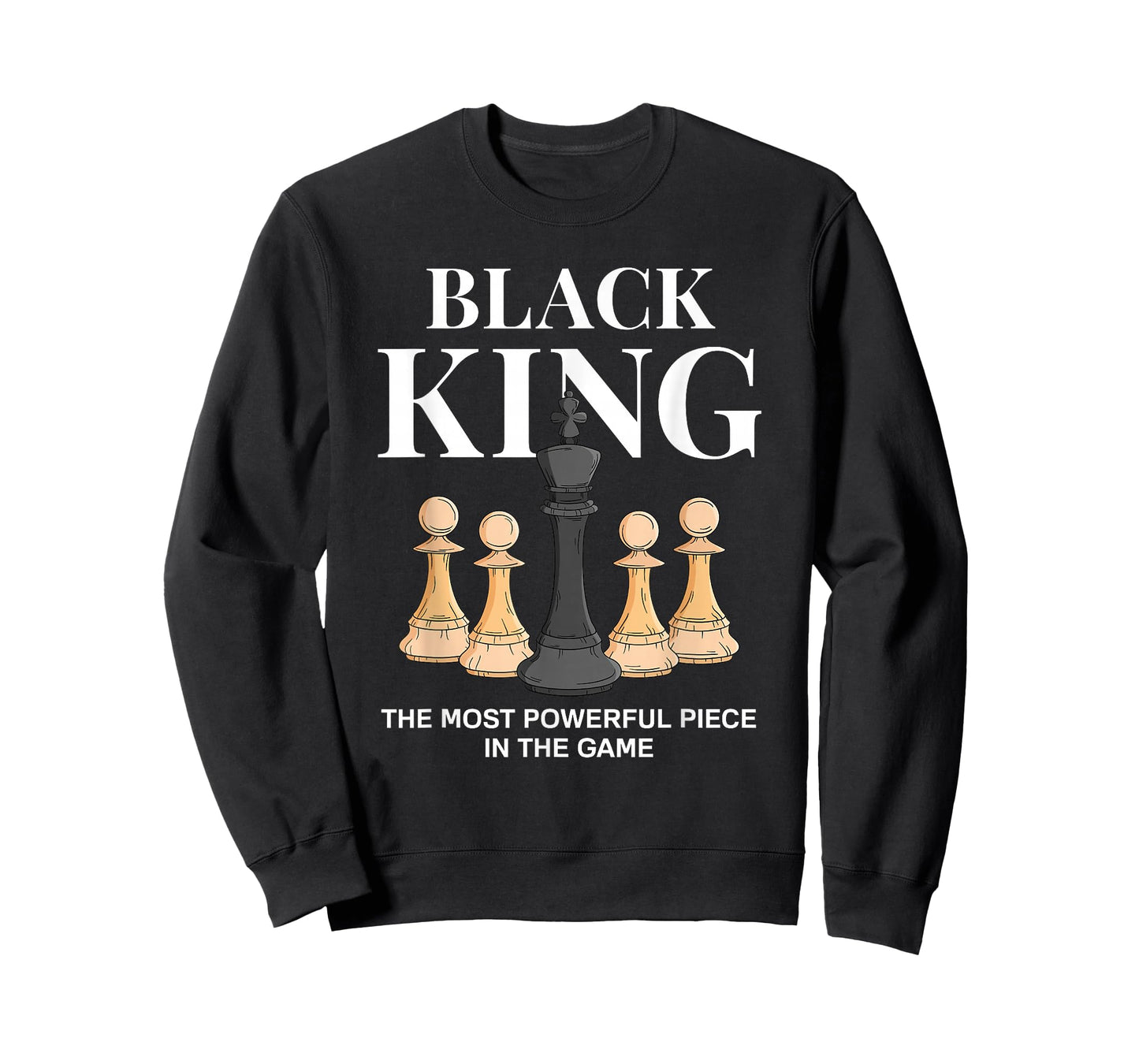 Black King The Most Powerful Piece in The Game Chess T-Shirt