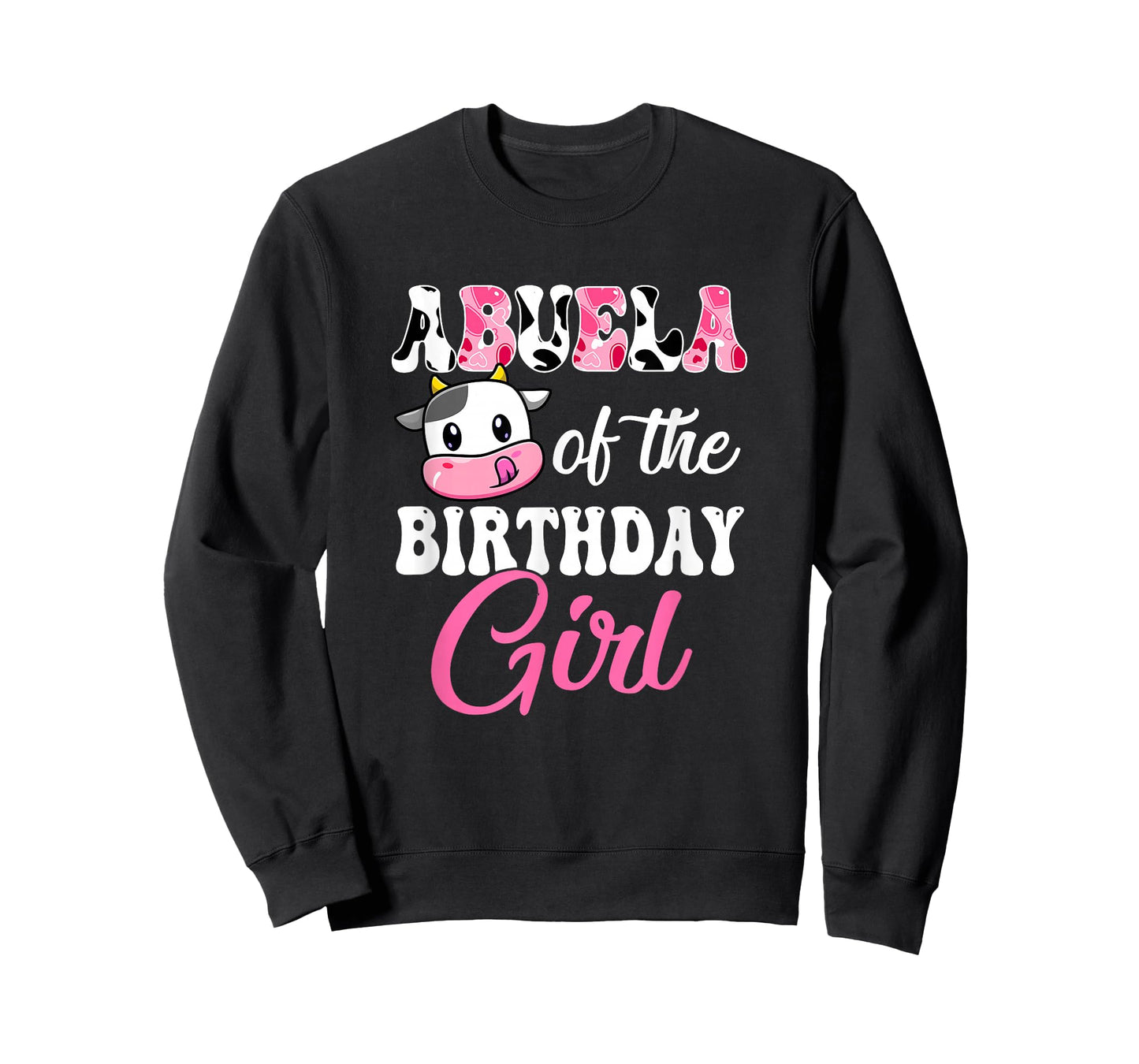 Abuela Of The Birthday Girl Farm Cow 1St Birthday Girl T-Shirt