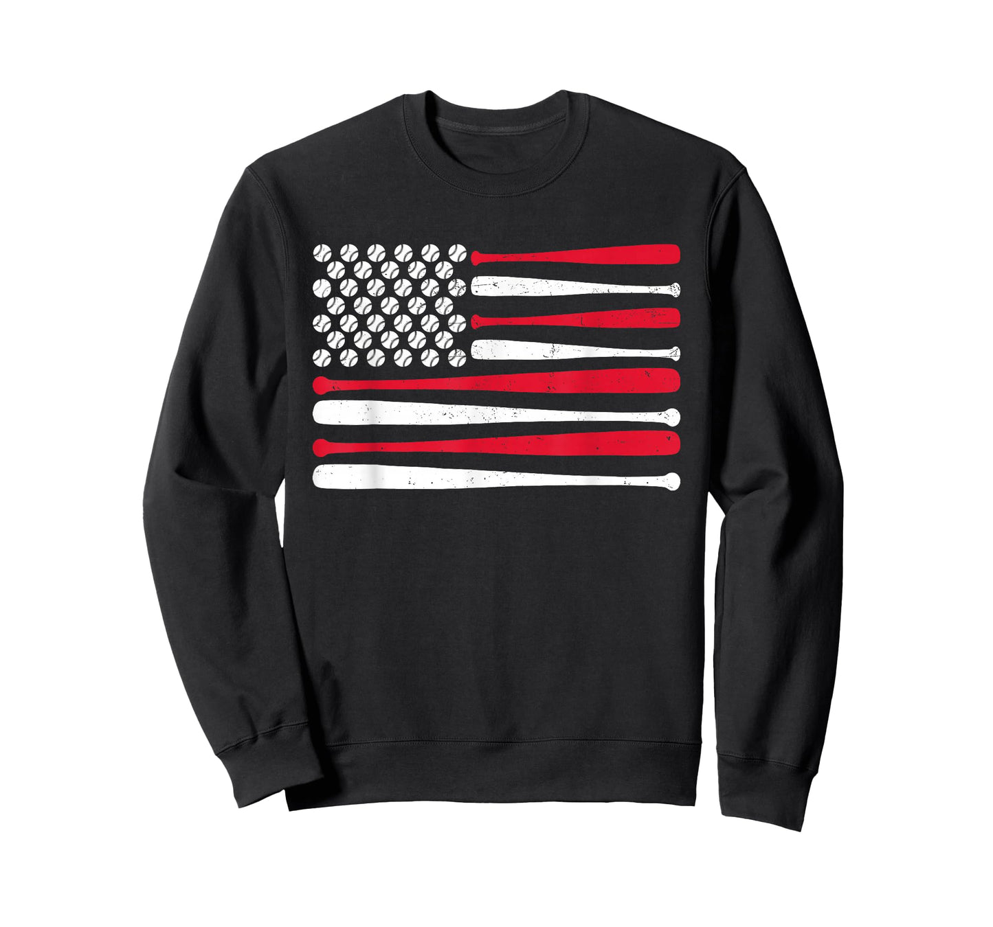 American Flag Baseball USA Vintage Baseball Sport Fan T-Shirt