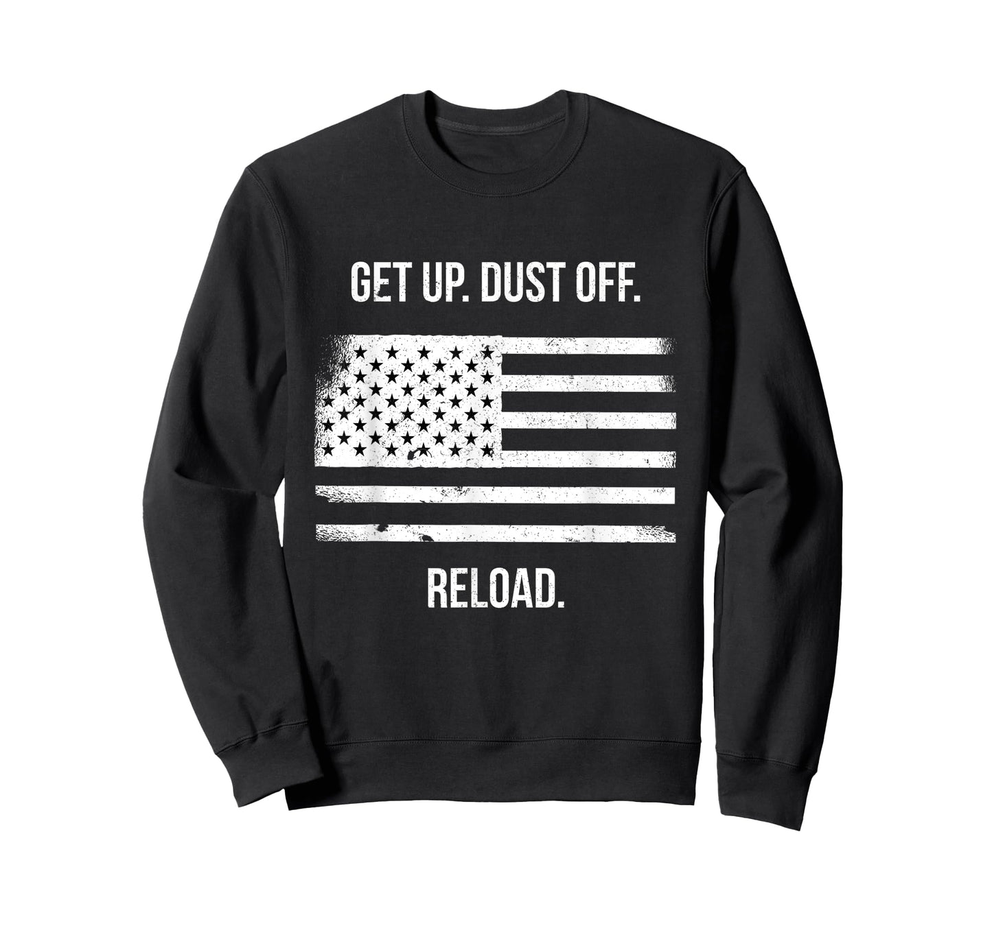 US American Flag Vintage Distressed Get Up Dust Off Reload T-Shirt