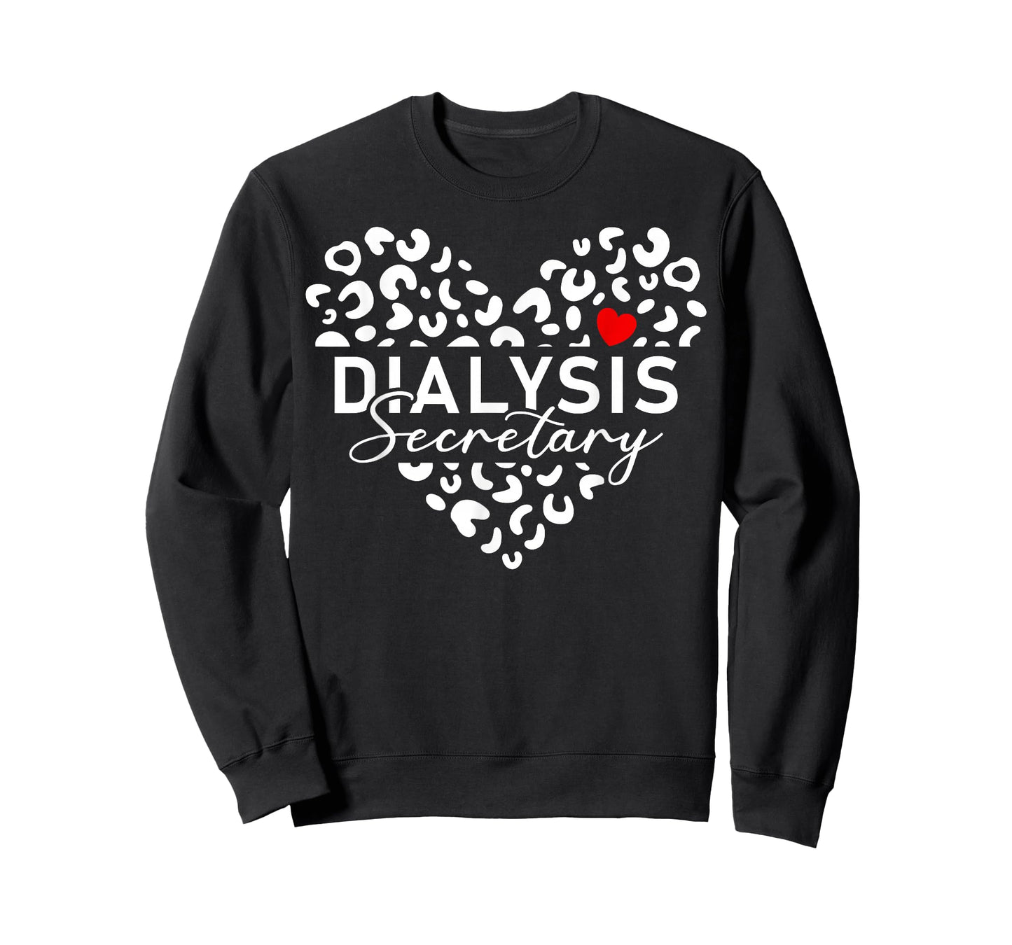 Cute Dialysis Secretary Heart Leopard T-Shirt
