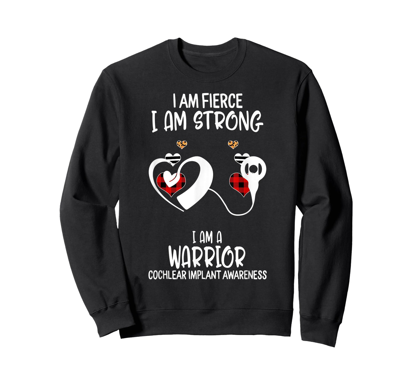 Cochlear Implant Awareness Ribbon I Am Fierce Strong Warrior T-Shirt