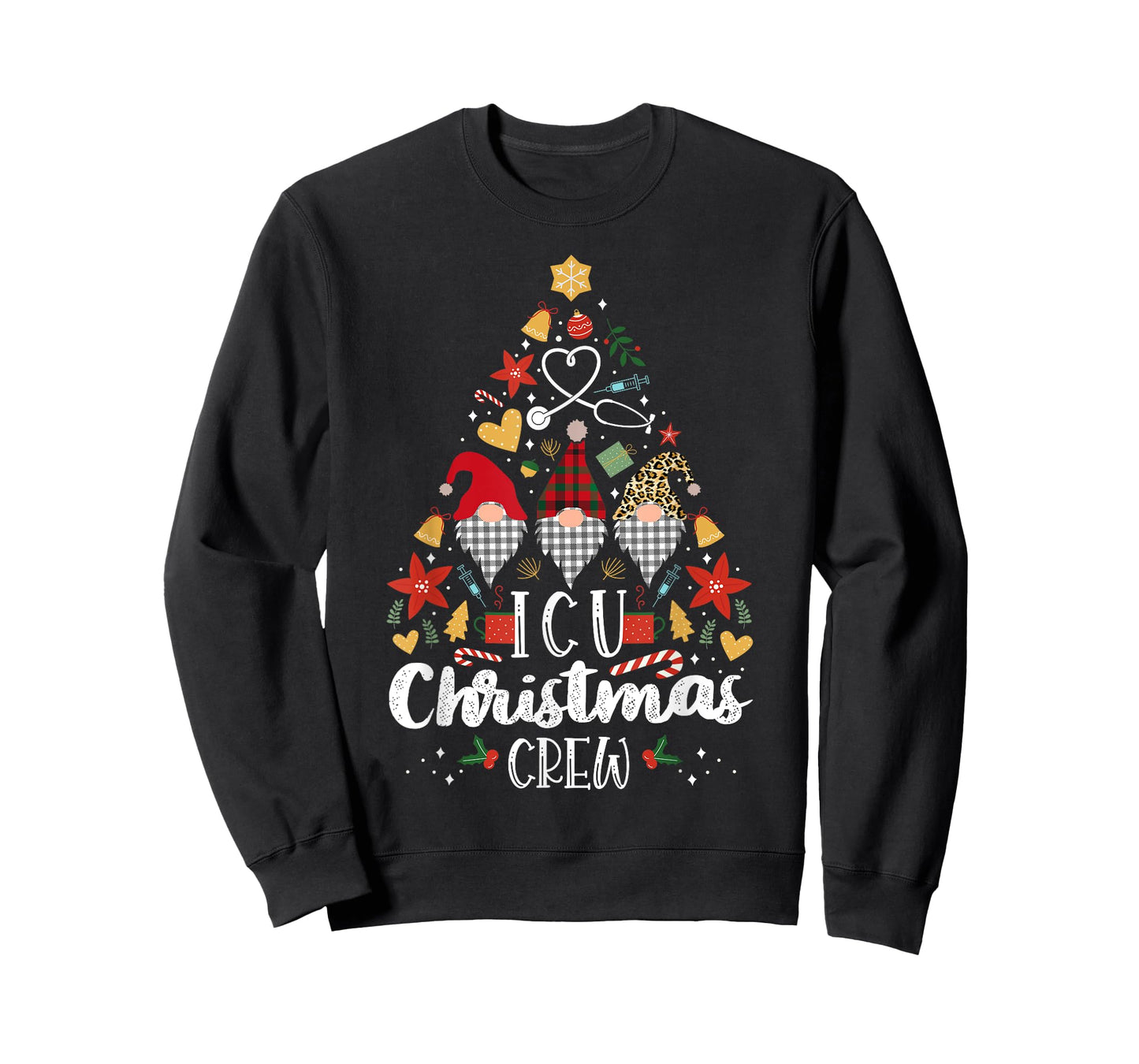 Christmas NICU Crew Nurse Doctor Tech Neonatal ICU Squad T-Shirt