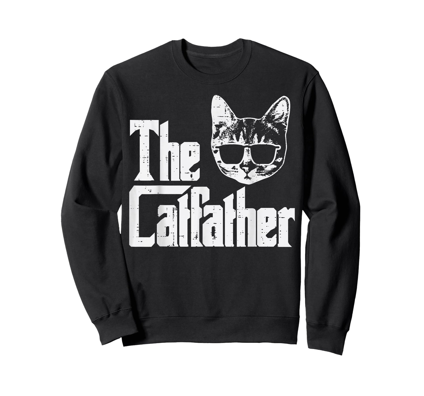 The Catfather Funny Cat Dad Fathers Day Movie Pun Papa Men T-Shirt