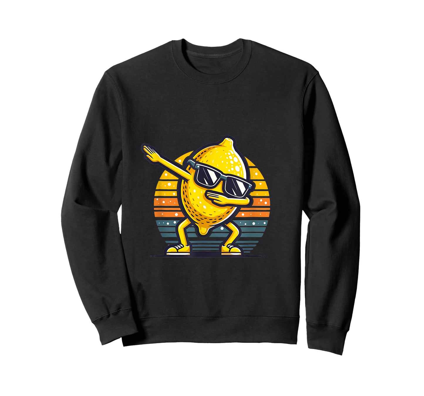 Funny Dab Lemon Dancing Dabbing Retro Fruit T-Shirt