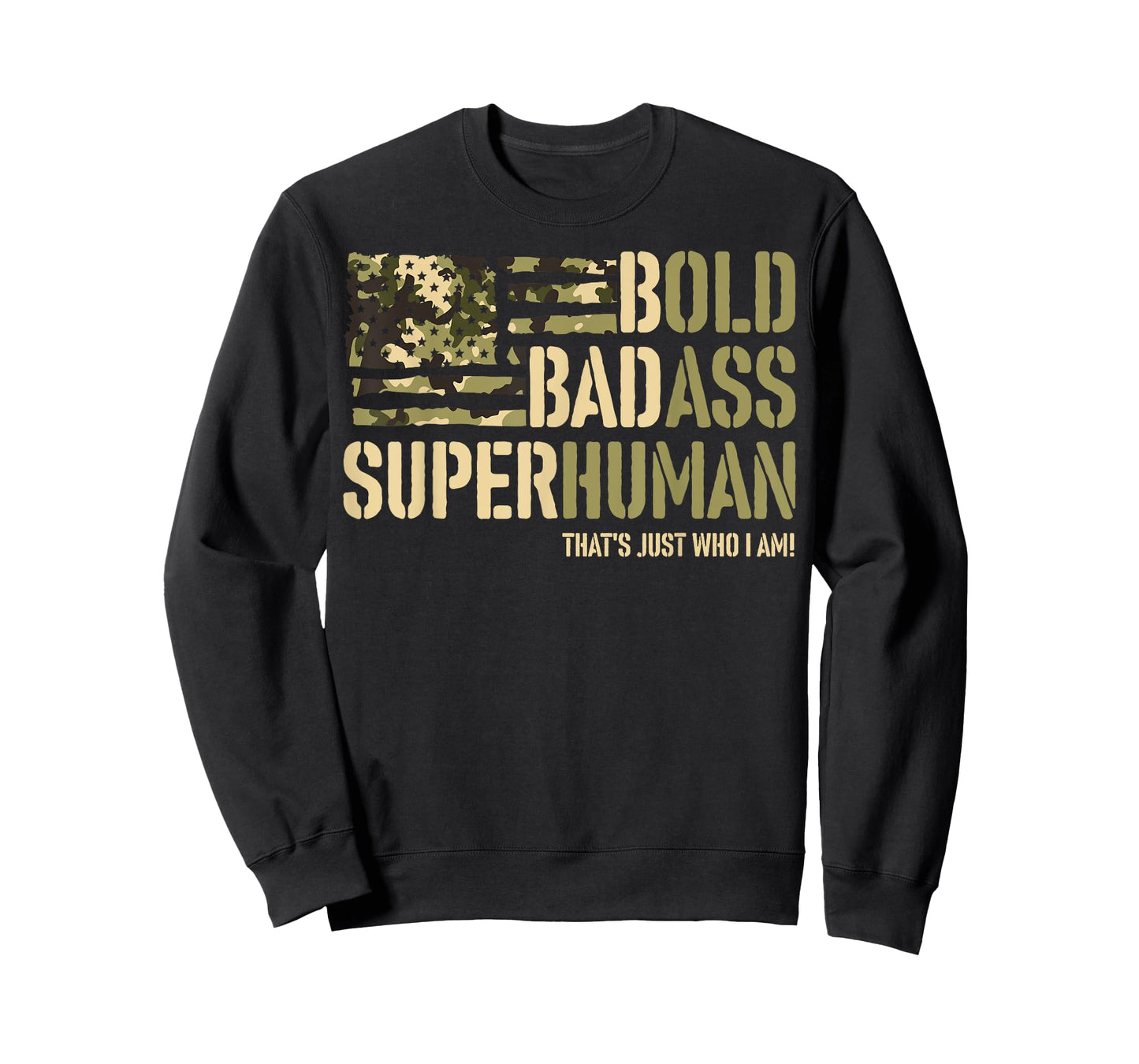 Men Camouflage Military Old Ass Man Bold Badass Superhuman T-Shirt