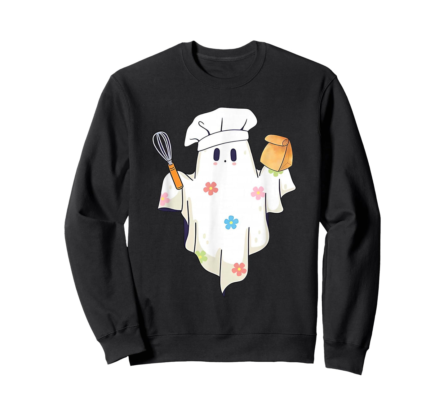 Cute Little Ghost Chef Funny Lunch Lady Cafeteria Costume T-Shirt