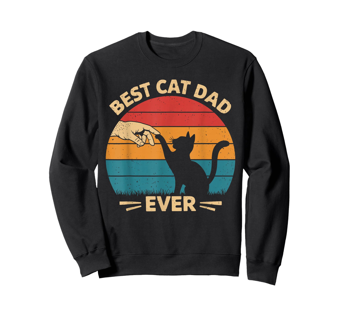 Best Cat Dad Ever | Retro Funny Cat Owner Lover Fathers Day T-Shirt