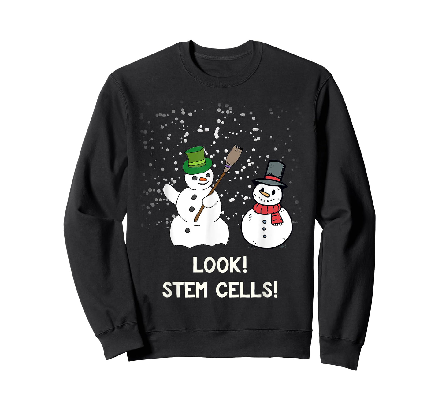 Funny Snowman Christmas Science Xmas Biology Snow Stem Cells T-Shirt