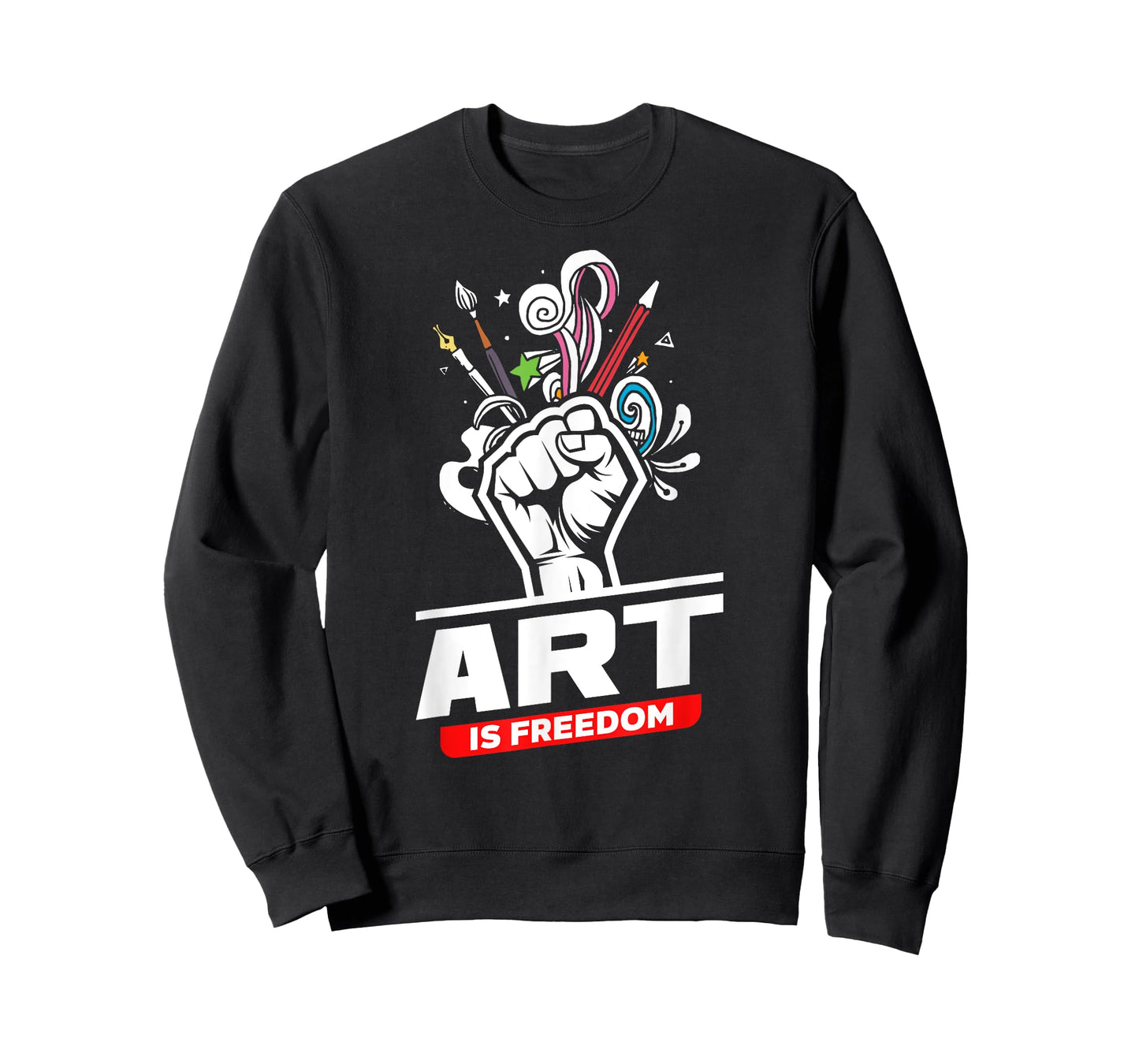 Art Is Freedom Funny Artist Crafter Art Teacher Painter T-Shirt