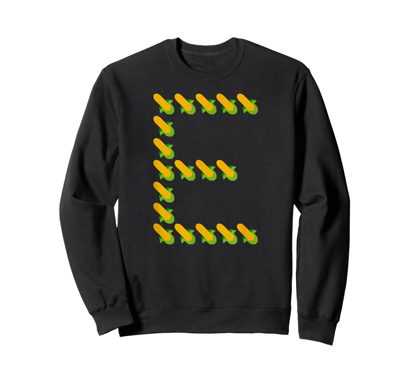 Corn E - Ears of Corn In A Letter E Shape - Funny Corny Pun T-Shirt