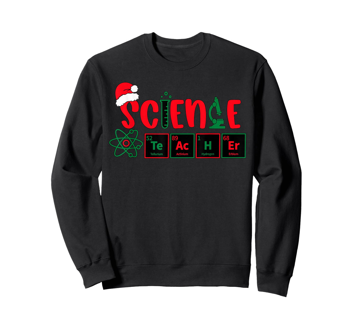 Christmas Science Teacher Santa Educator Chemical Elements T-Shirt