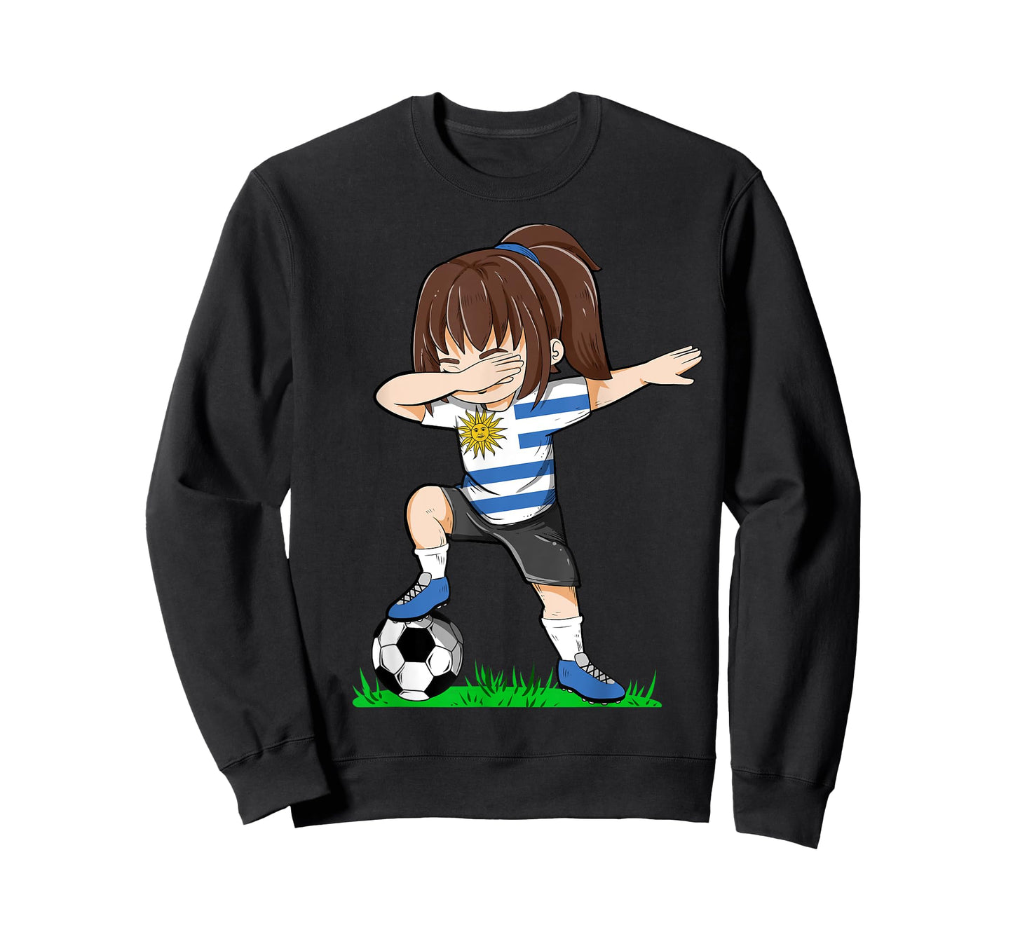 Soccer Uruguay Jersey Shirt Uruguay Flag Football Girls Dab T-Shirt