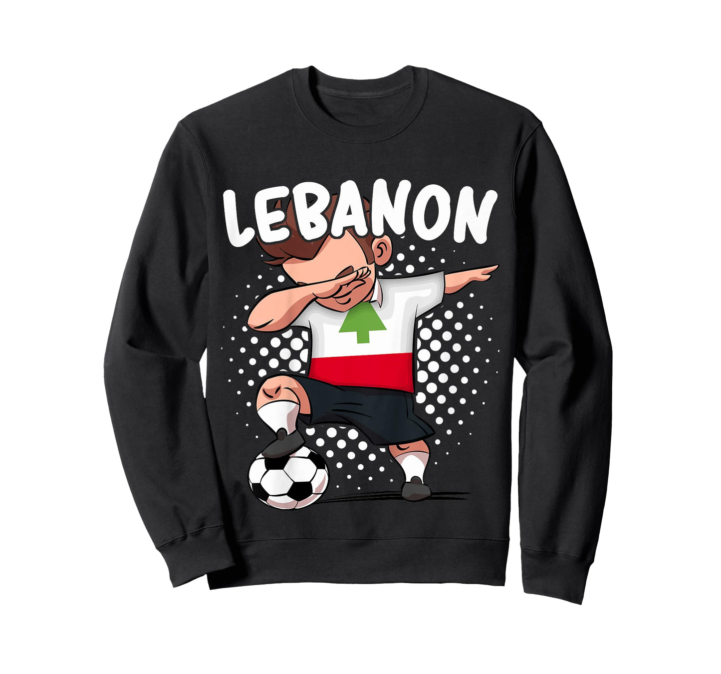 Kids Funny Soccer Dab Shirt for Boys Lebanon Soccer Lebanese Gift T-Shirt