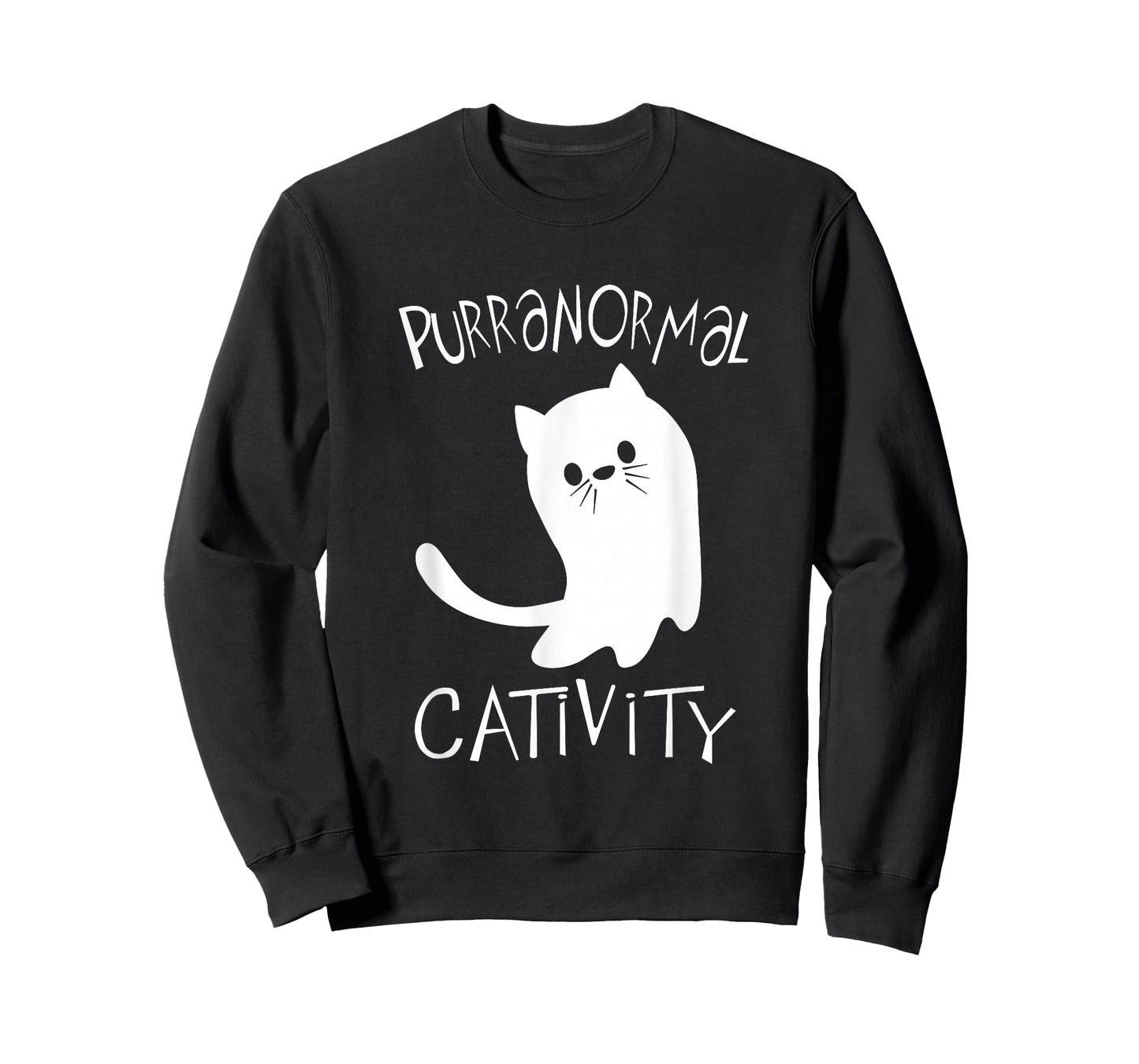 Cat Paranormal Activities Pun Design T-Shirt