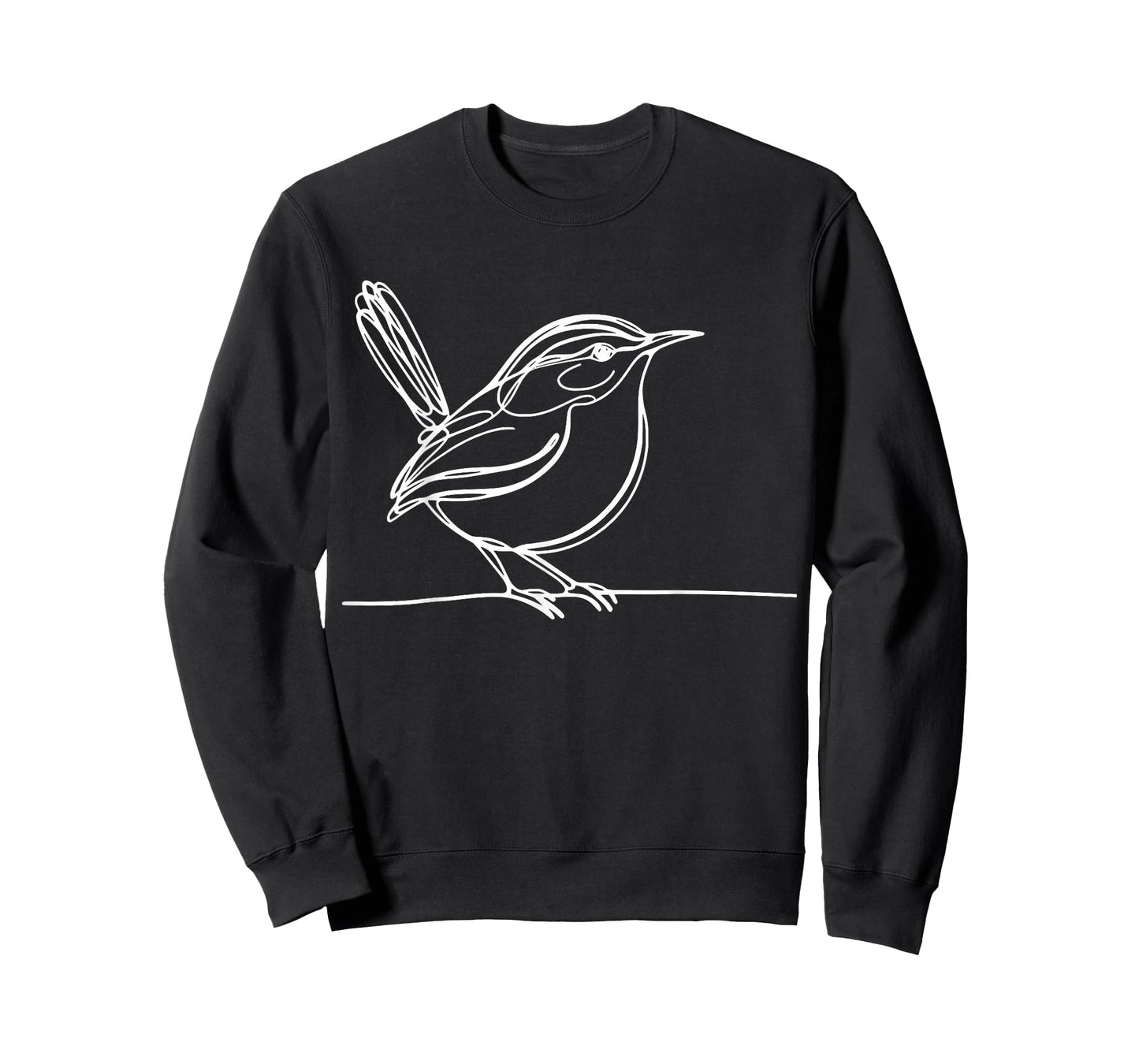Line Art Bird & Ornithologist Carolina Wren T-Shirt