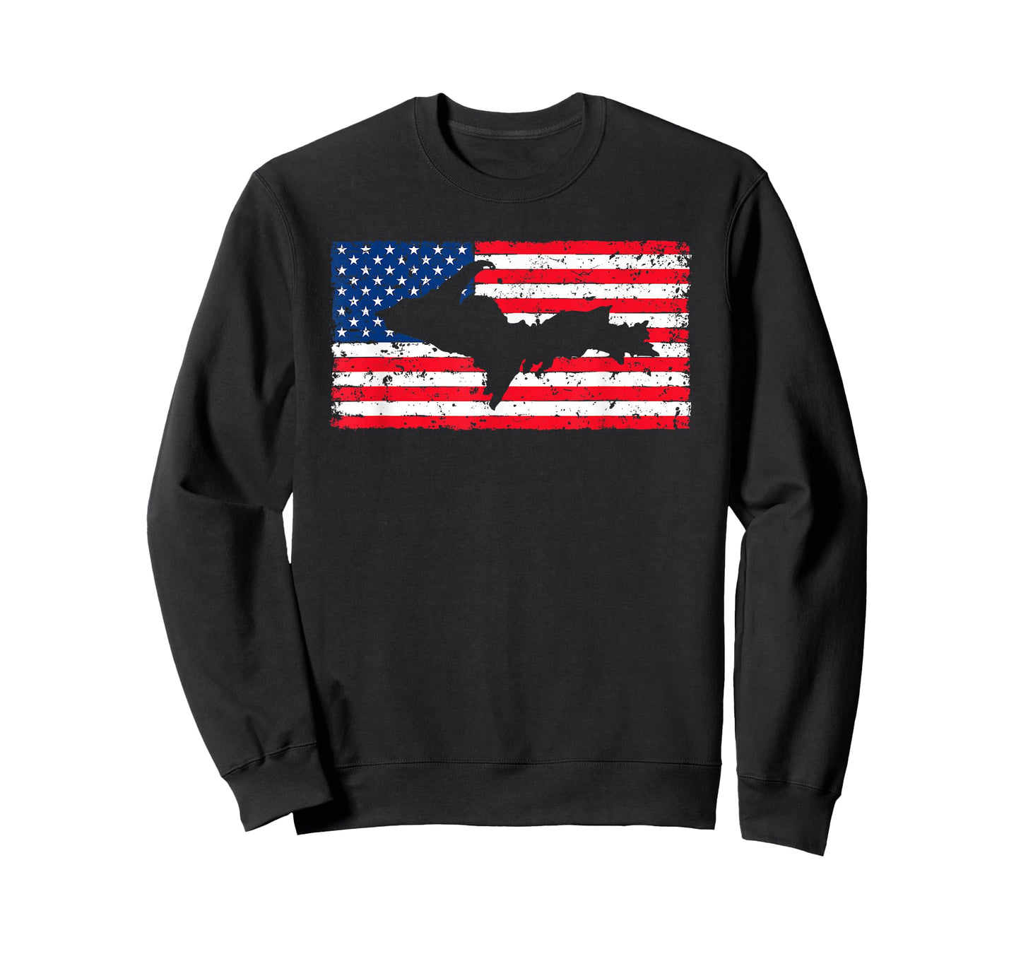 Yooper Patriotic Upper Peninsula Michigan American Flag USA T-Shirt