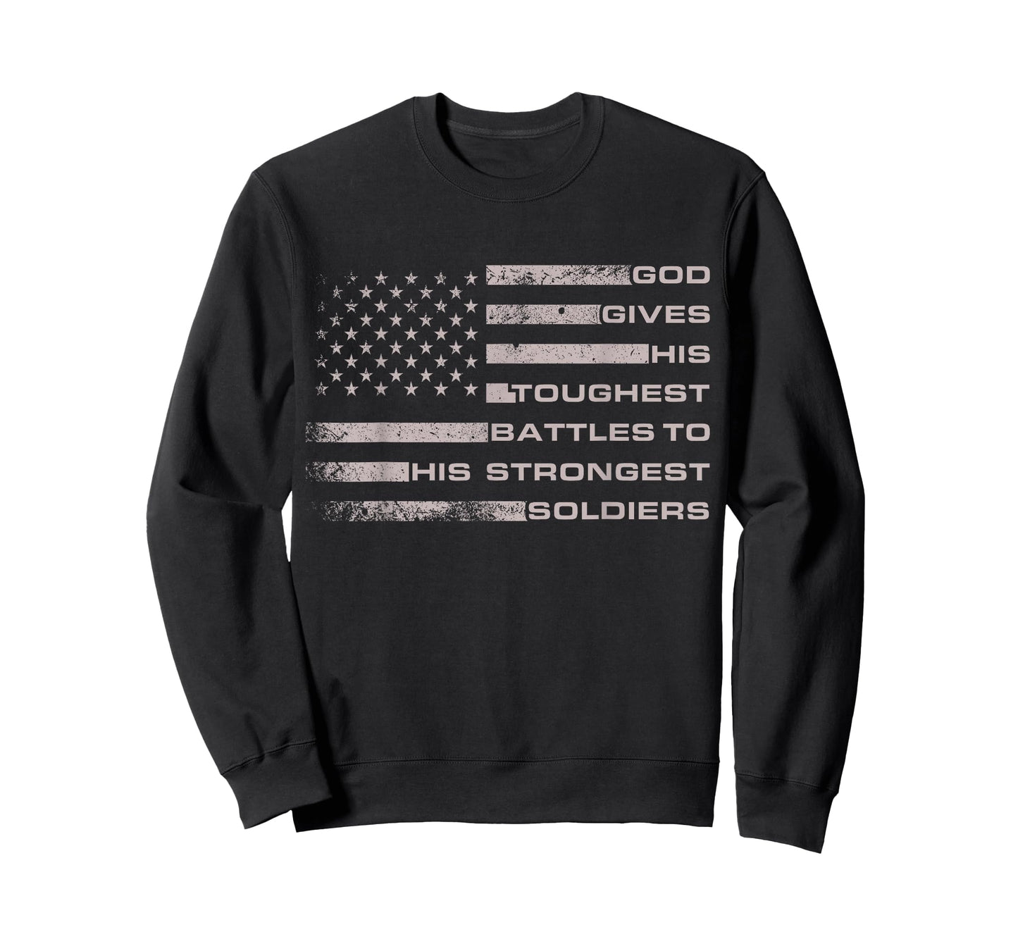 Strongest Soldiers Motivational Quote with Us Flag T-Shirt