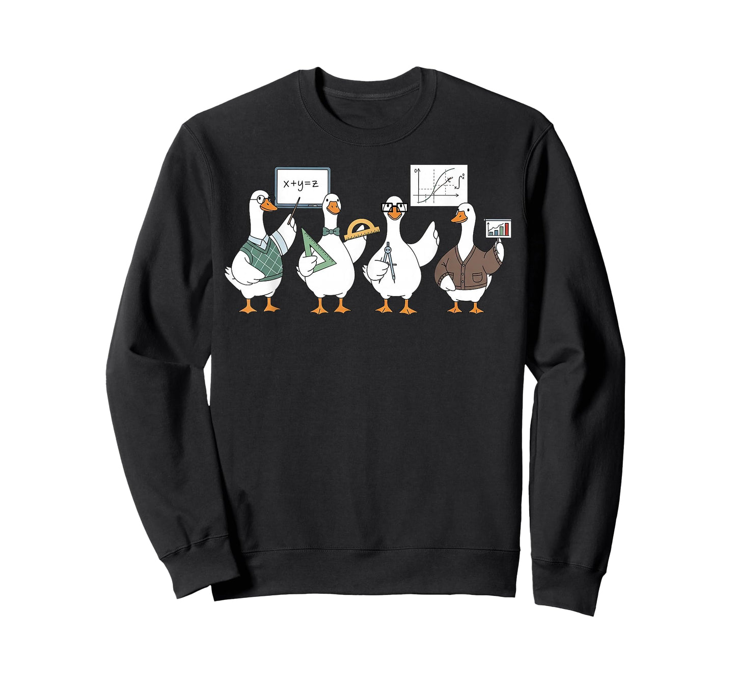 Cute Silly Goose Math Teacher Mathematics Student Educator T-Shirt