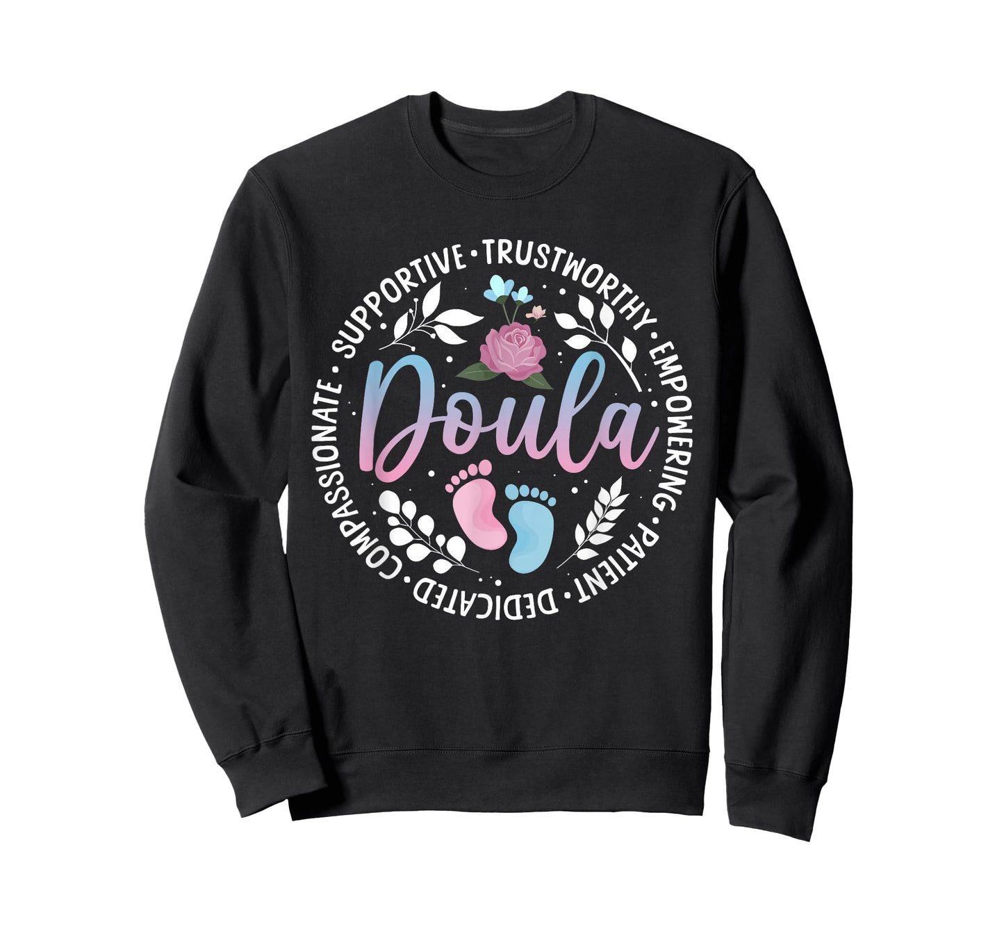 Cute Doula Art For Women Mom Midwife Labor & Delivery Doula T-Shirt