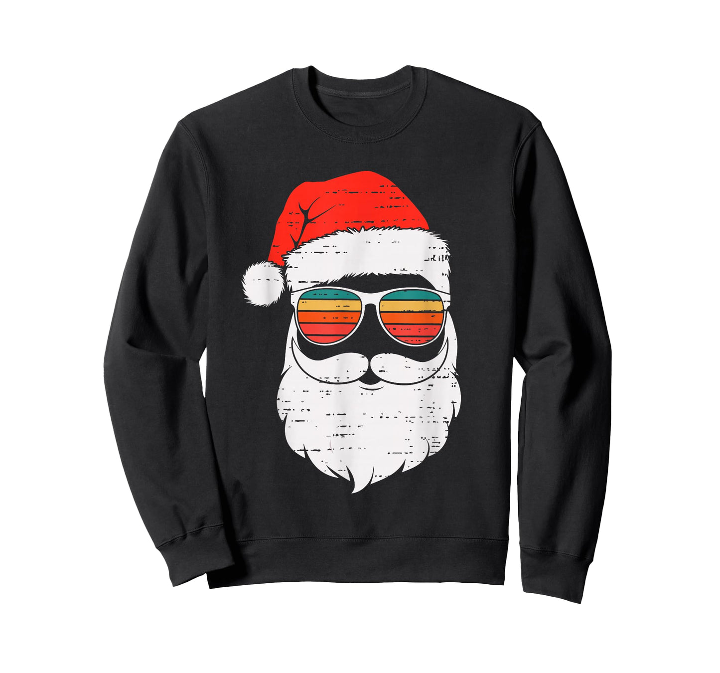 Retro Santa Face Sunglassed Christmas in July Summer Xmas T-Shirt