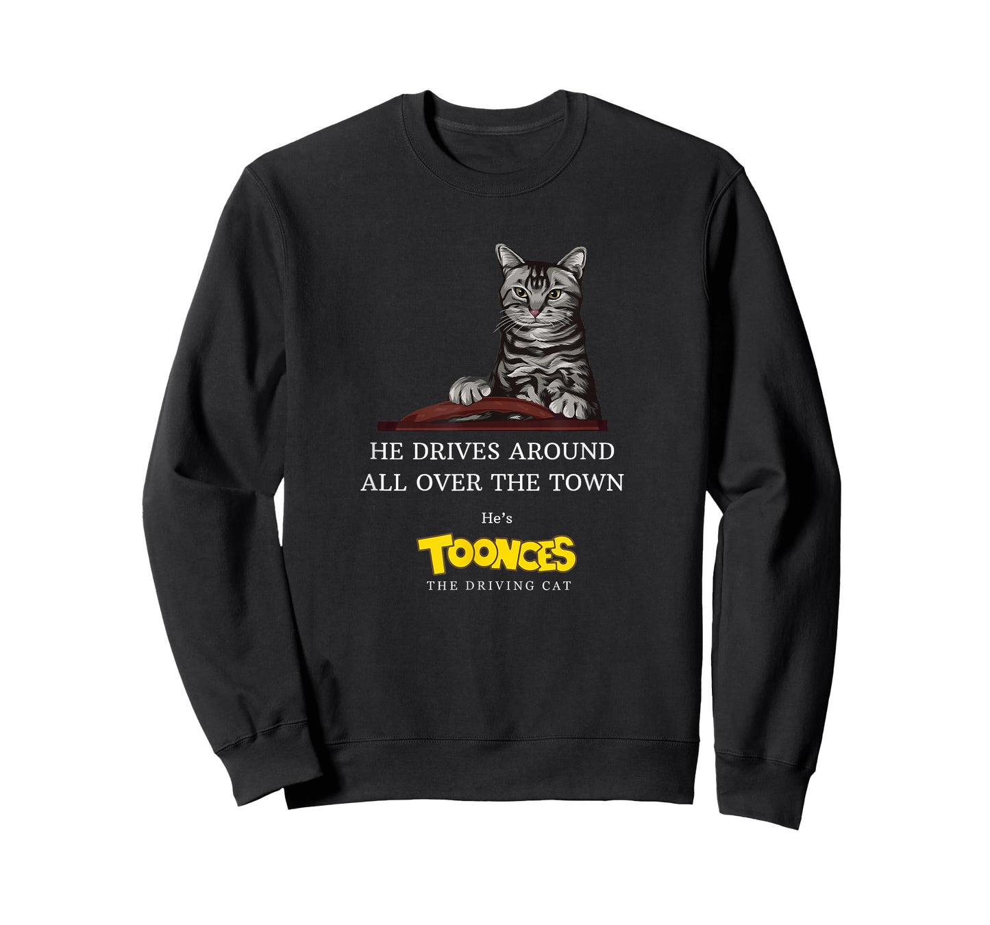 Toonces the Driving Cat - He drives around all over the town T-Shirt