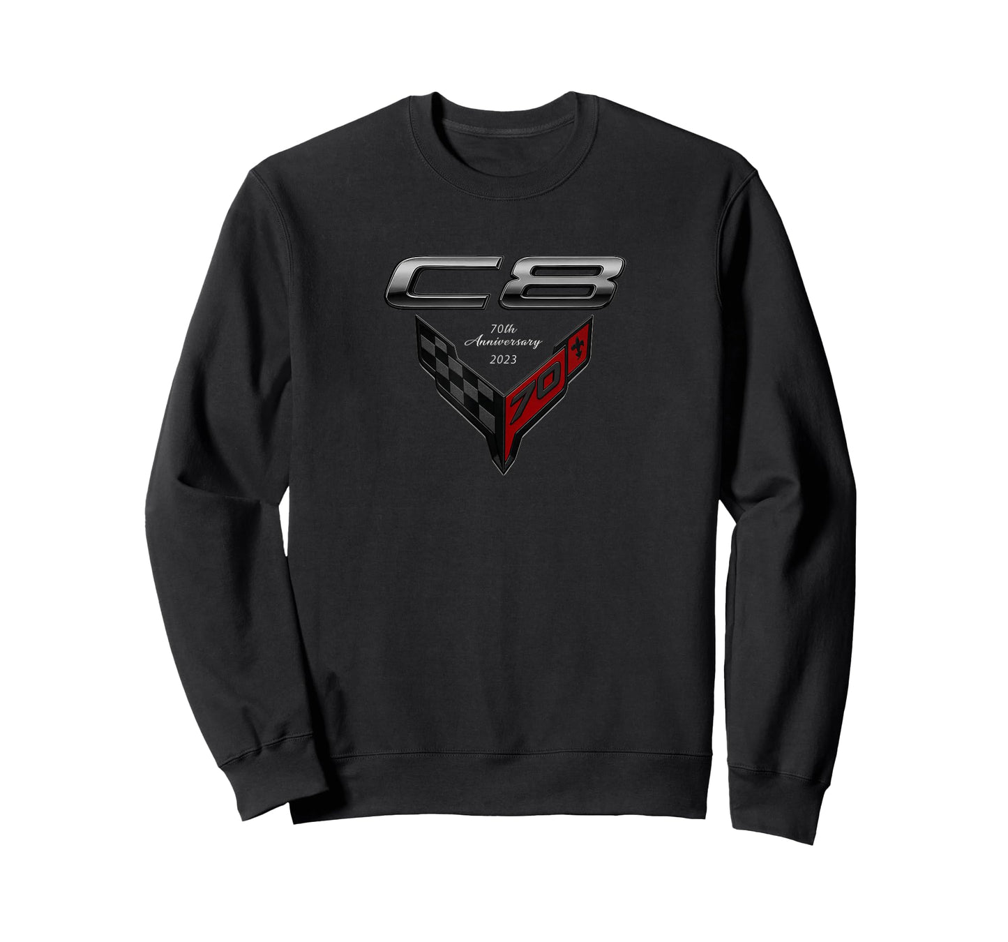 Classic C8 CAR Emblem 2023 70th Anniversary Sports CAR Badge T-Shirt