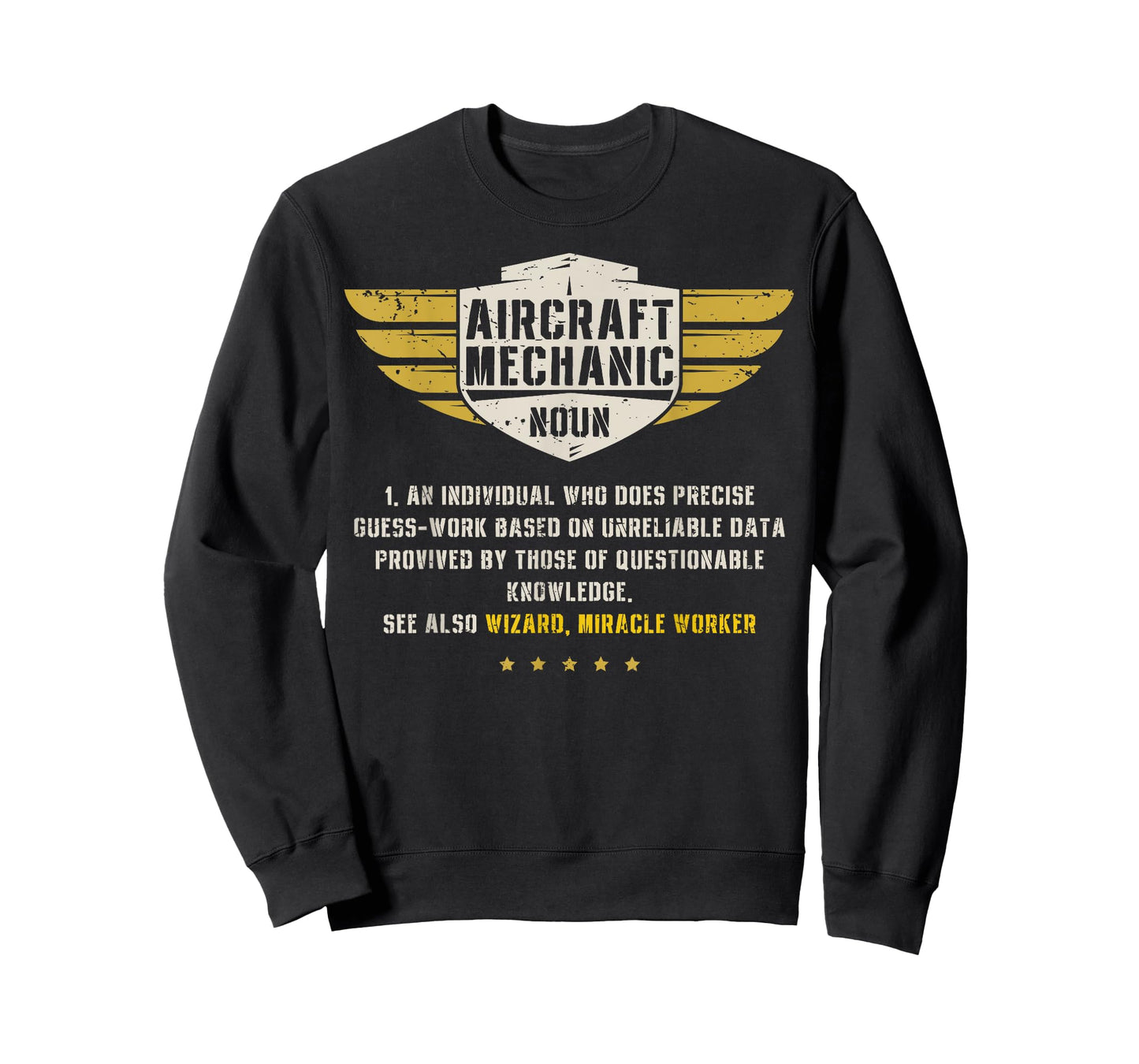 Aircraft Mechanic Definition Funny Noun Meaning Gifts Men T-Shirt