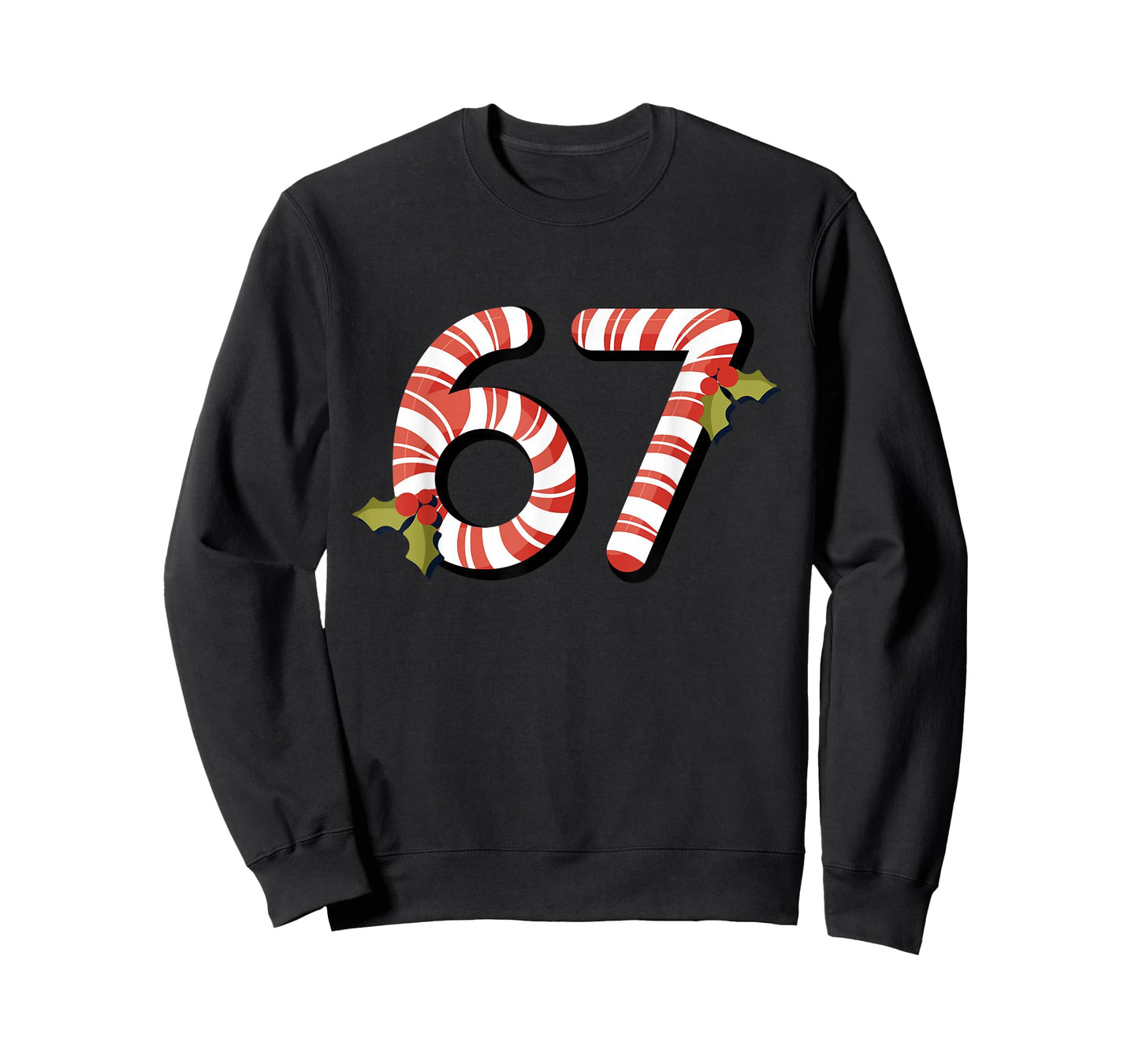 67 Mas Meme Candy Cane Six Seven Kids Men Women Christmas T-Shirt