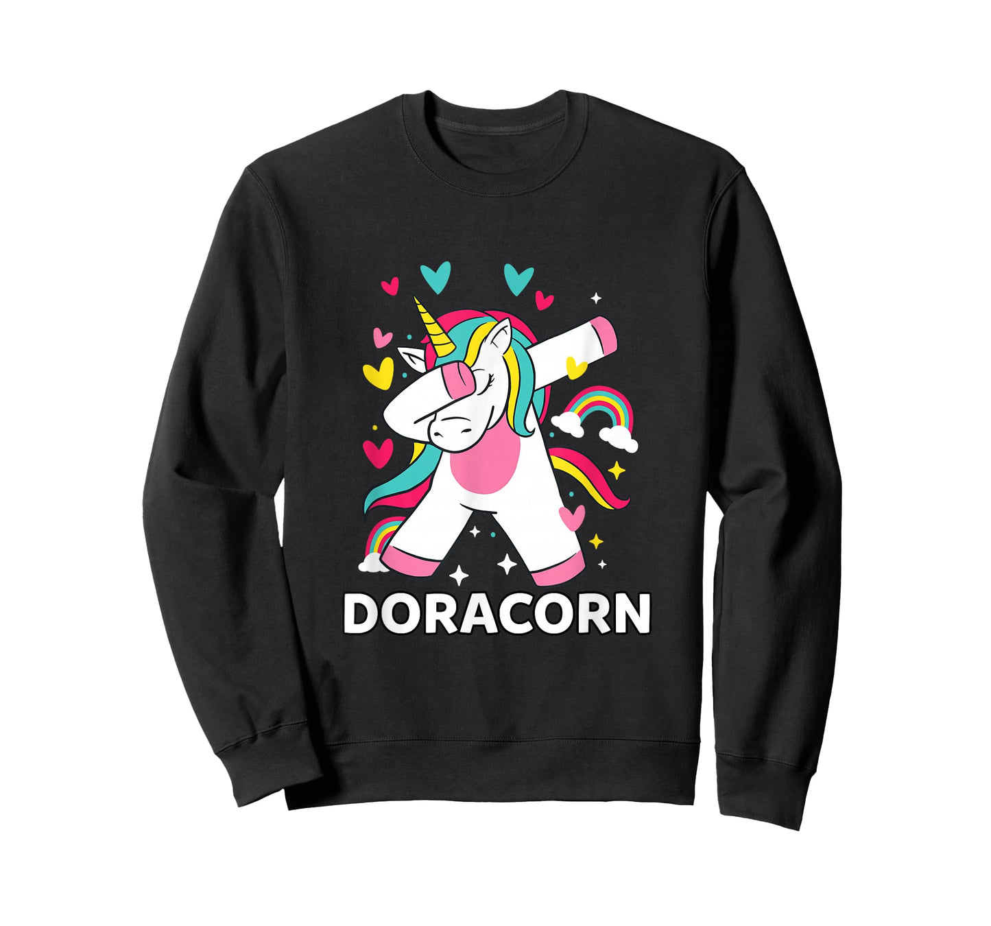 Doracorn Personalized Name Dabbing Unicorn Dora T-Shirt
