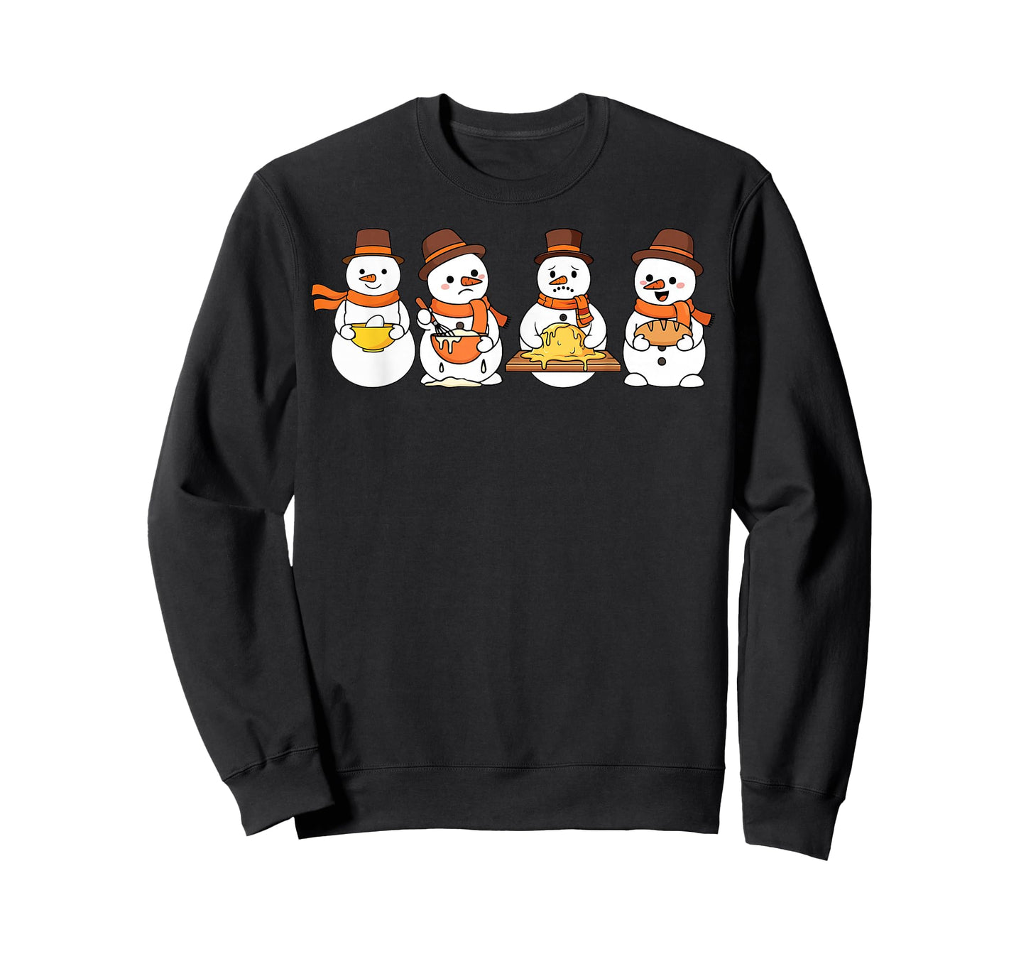 Christmas Snowman Baking Sourdough Bread Chef Baker Funny T-Shirt