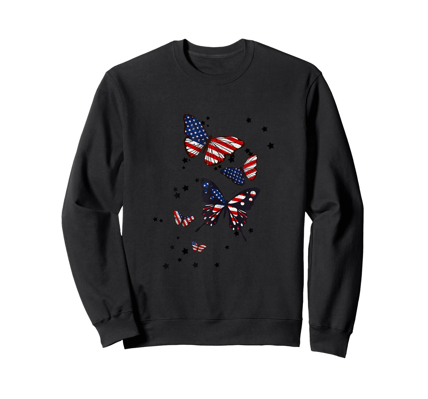 Patriotic Shirt Red White Blue Butterflies for Women Kids T-Shirt