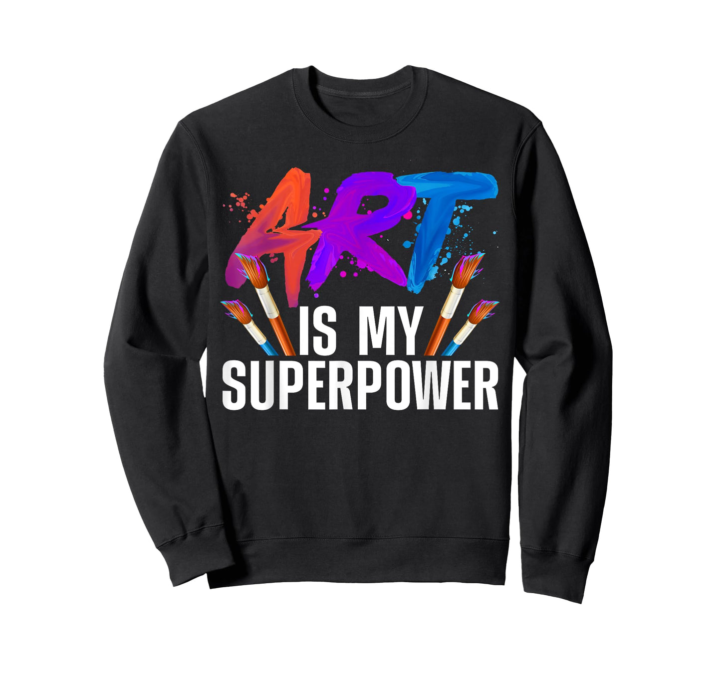 Cool Art for Men Women Art Teacher Artist Painter Superpower T-Shirt Small