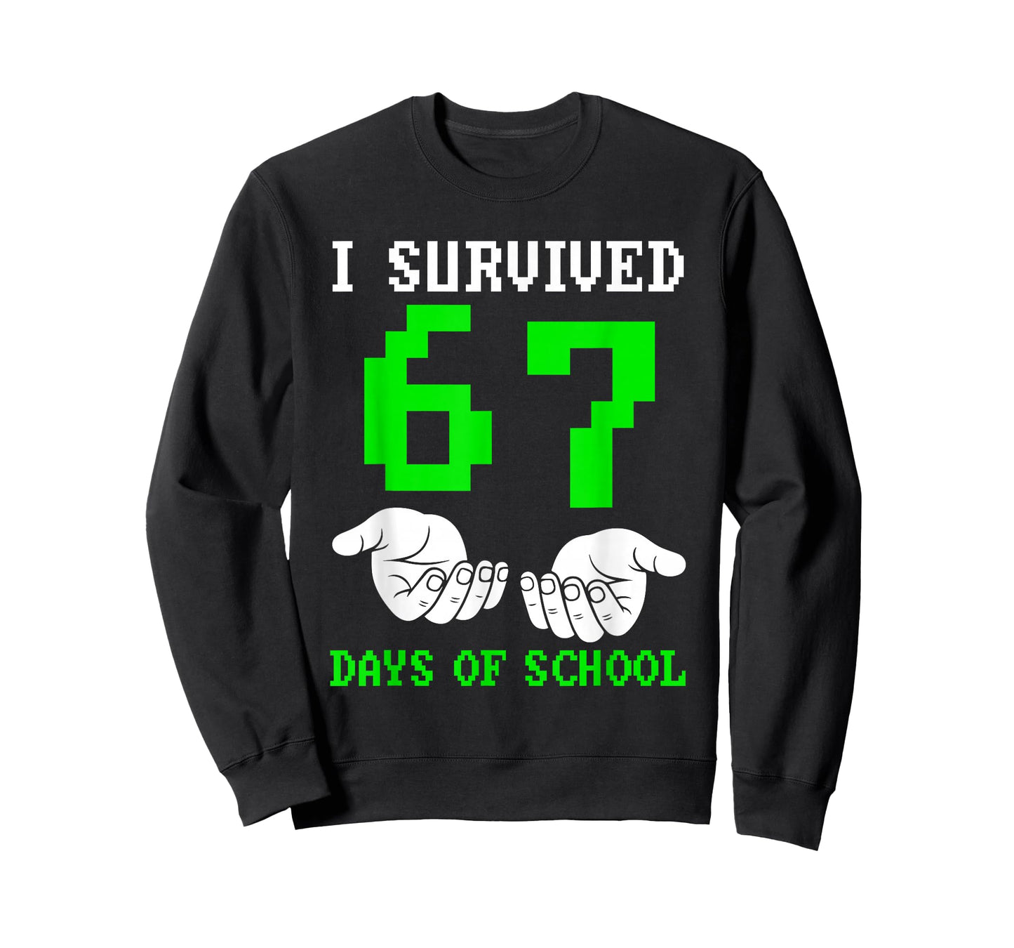 I Survived 67 Days of School Gaming Six Seven 6 7 Boys Funny T-Shirt
