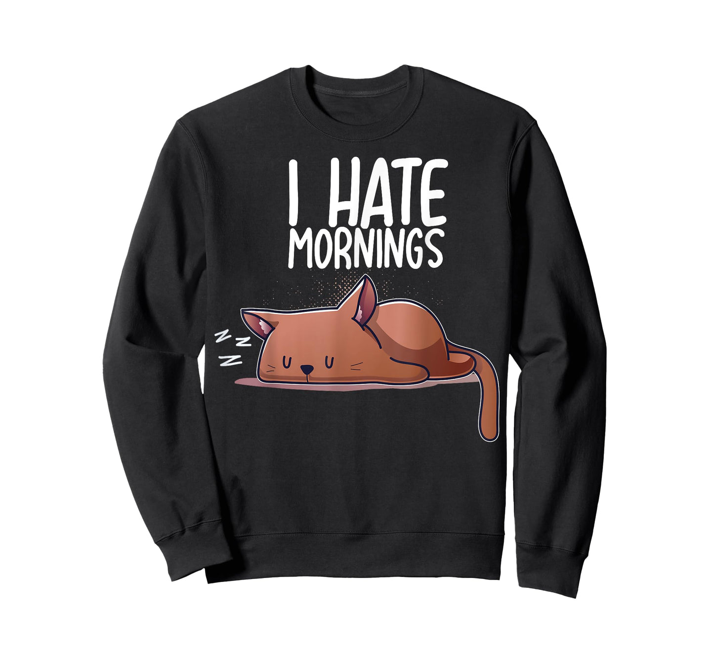 I Hate Mornings Sleeping Cat Kitten Sleep Nap Coffee Nerd T-Shirt